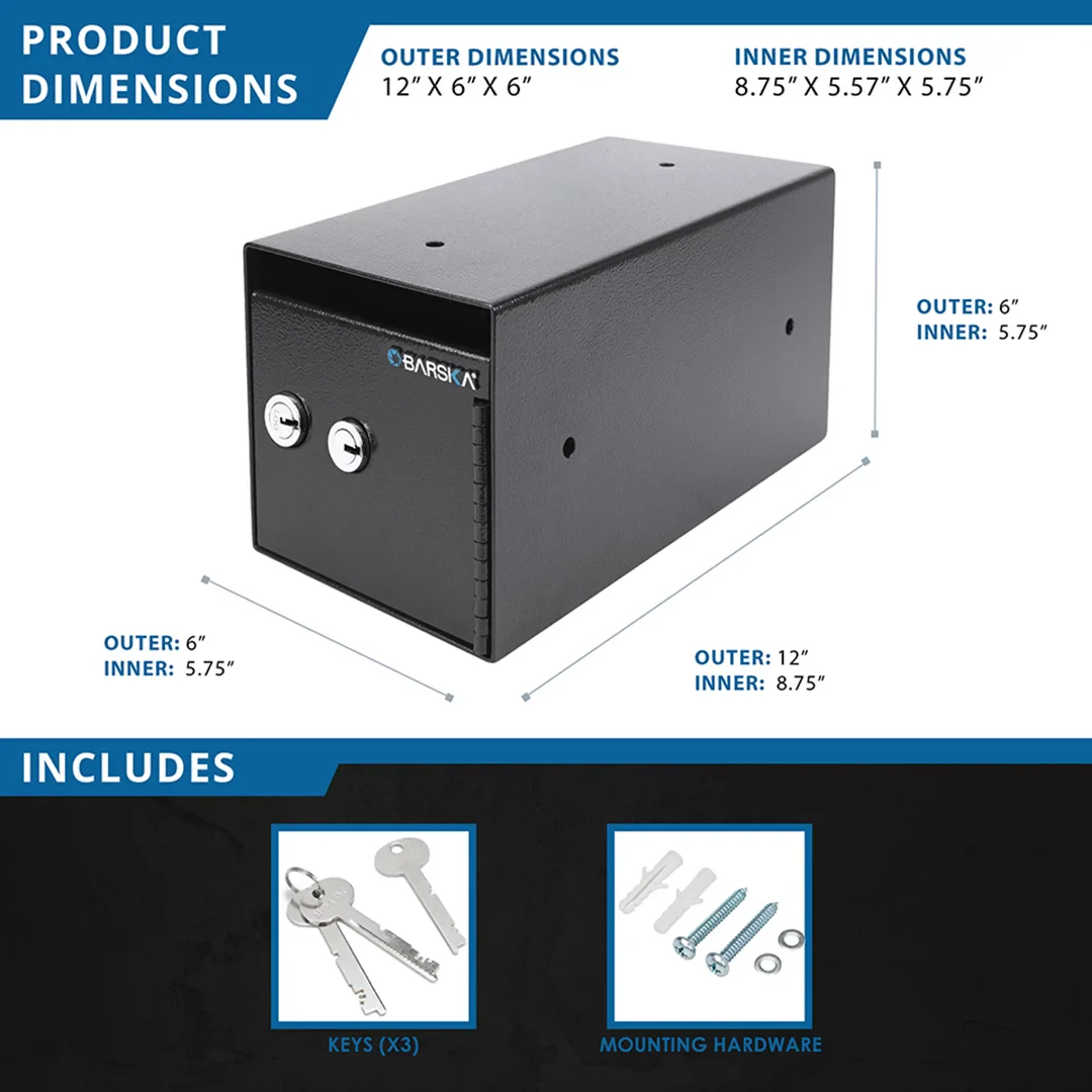 0.17 Cu. ft Dual Key Depository Safe | AX13708 - Image 6