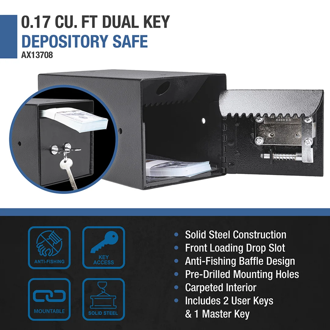 0.17 Cu. ft Dual Key Depository Safe | AX13708 - Image 7