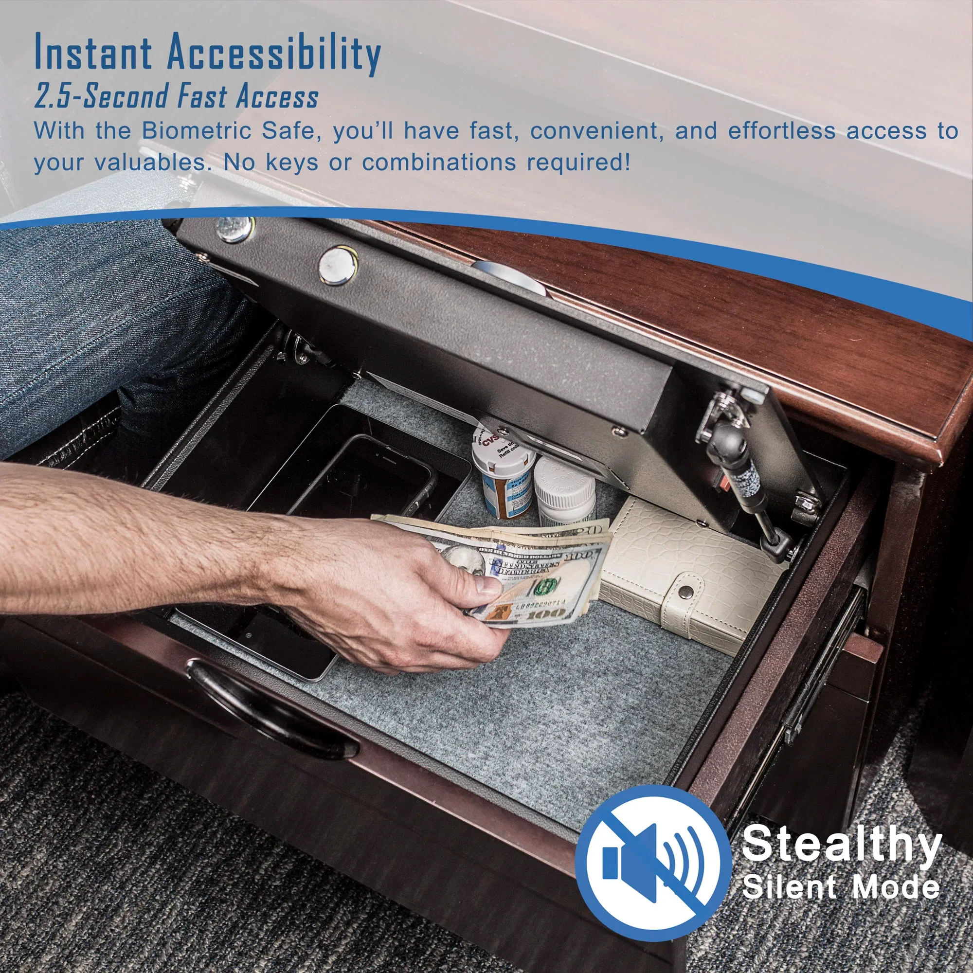 0.23 Cu. ft Top Opening Biometric Security Safe | AX11556 - Image 12