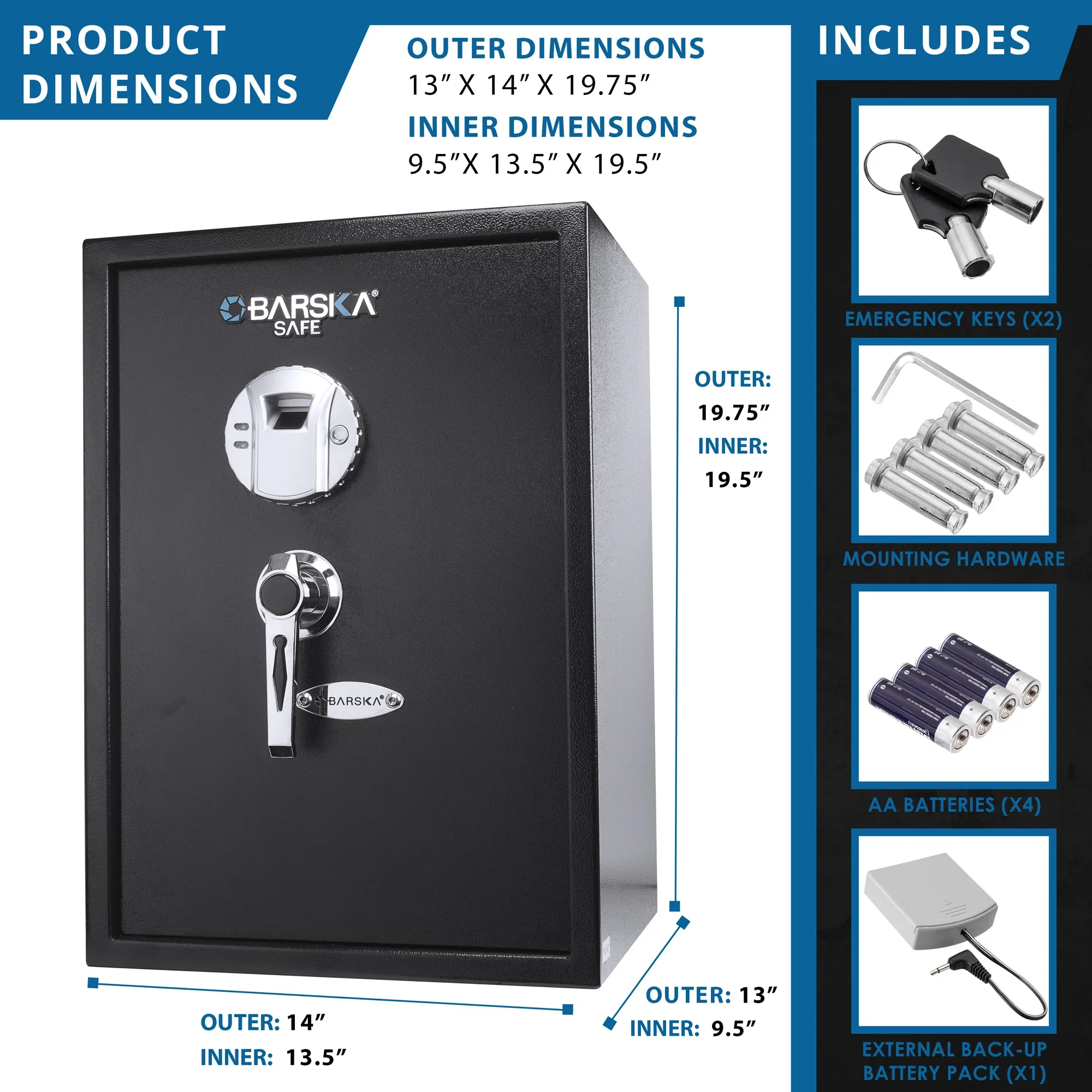 1.45 Cu. ft Biometric Security Safe | AX11650 - Image 10