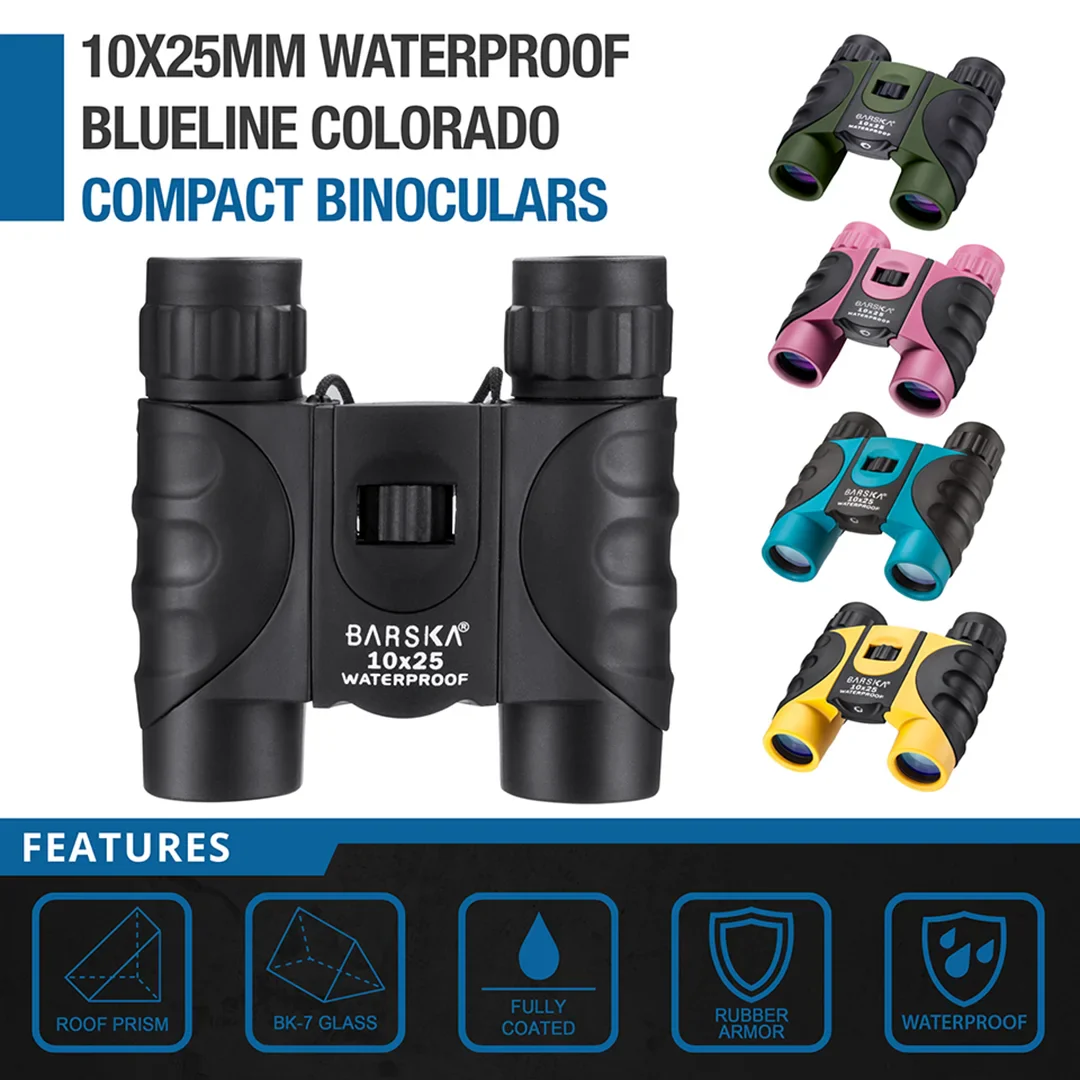 10x25mm Blueline Colorado Compact Waterproof Binoculars, Available in 5 Colors | AB12725, AB12418, AB12726, CO10696 - Image 32