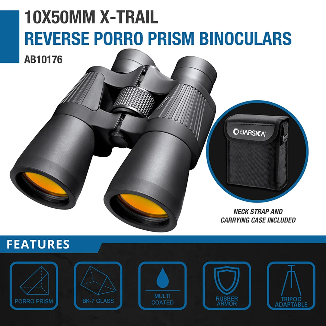 10x50mm X-Trail Reverse Porro Prism Binoculars | AB10176 - Image 8