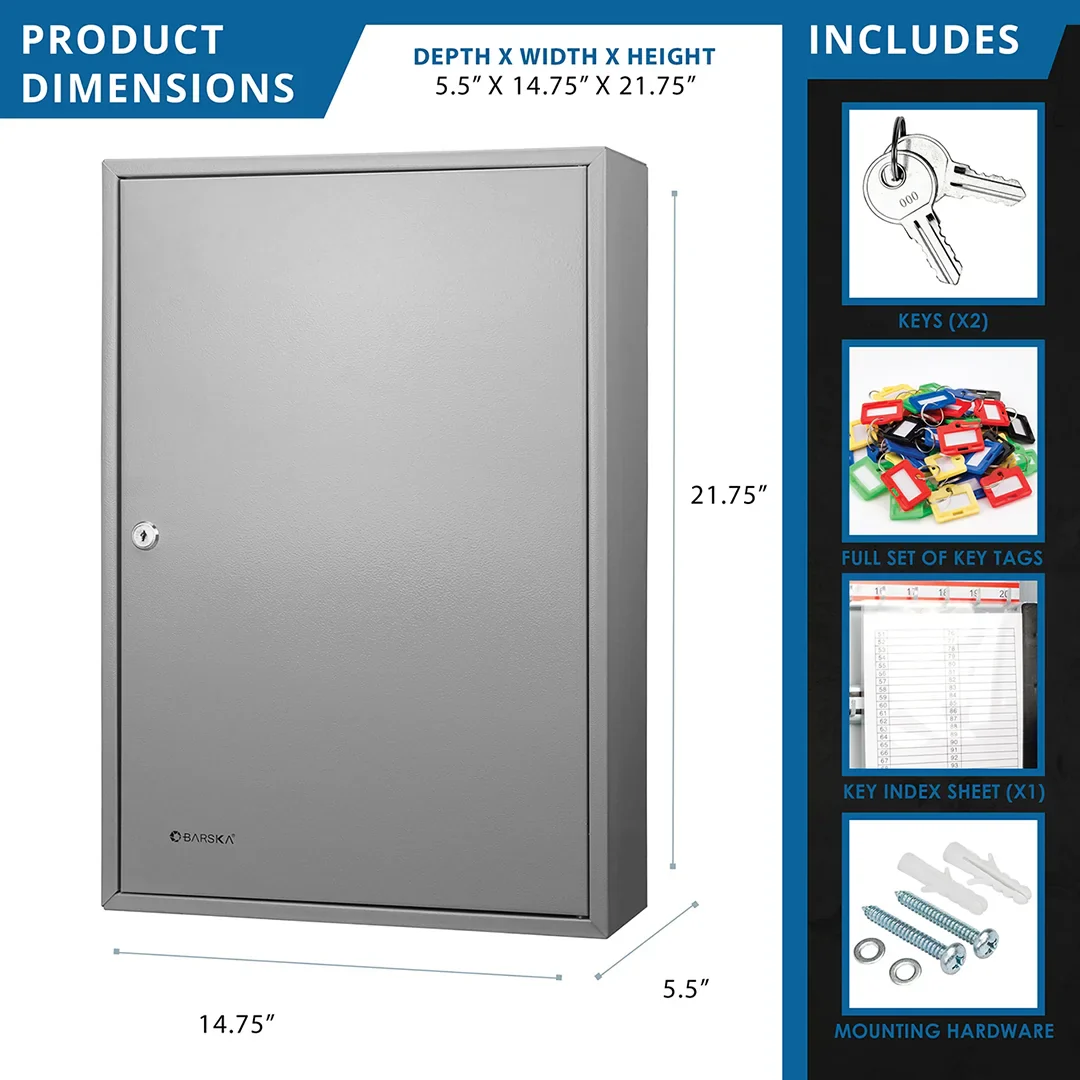 150 Capacity Adjustable Key Cabinet with Key Lock | CB13236 - Image 10