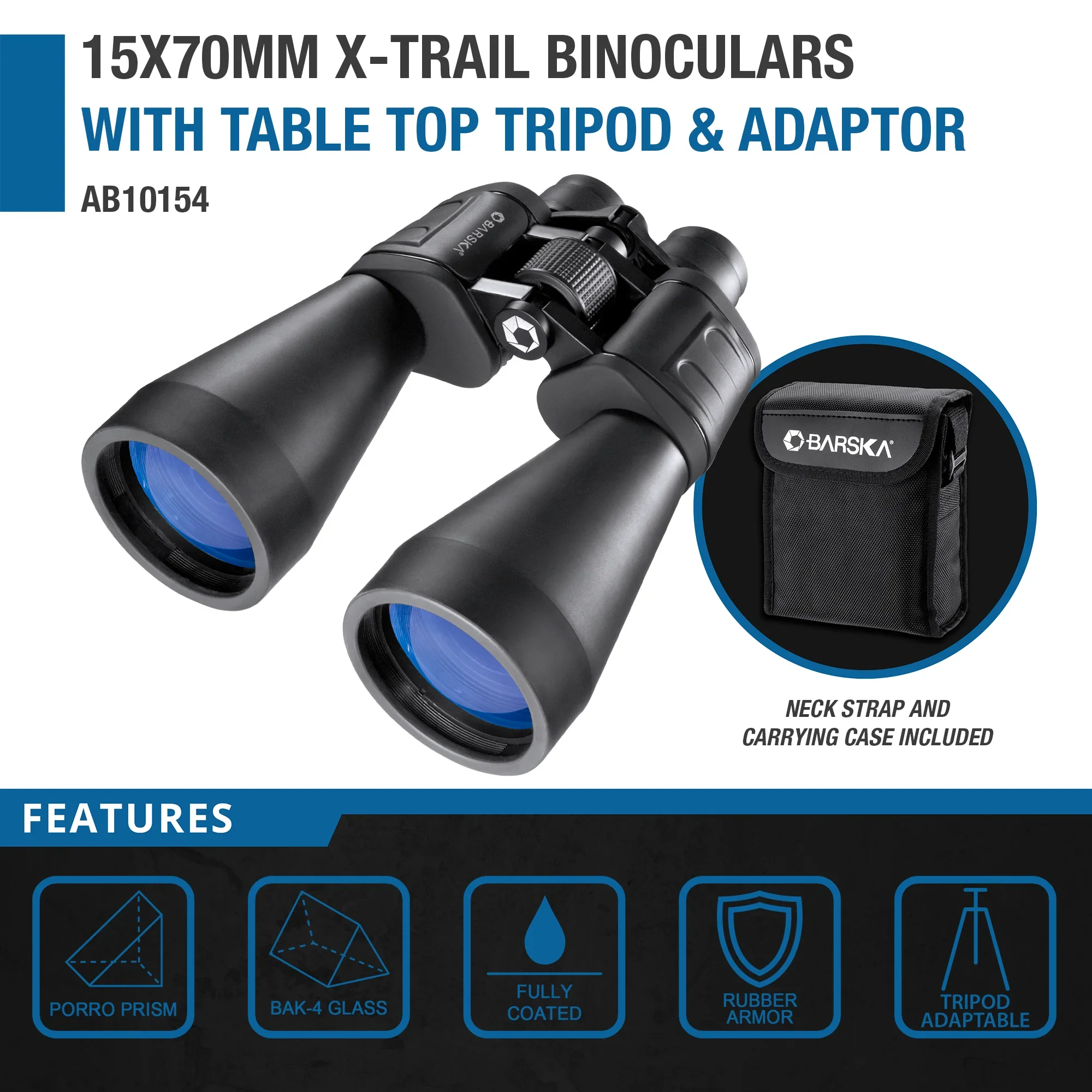 15x70mm X-Trail Binoculars with Table Top Tripod & Adaptor | AB10154 - Image 9