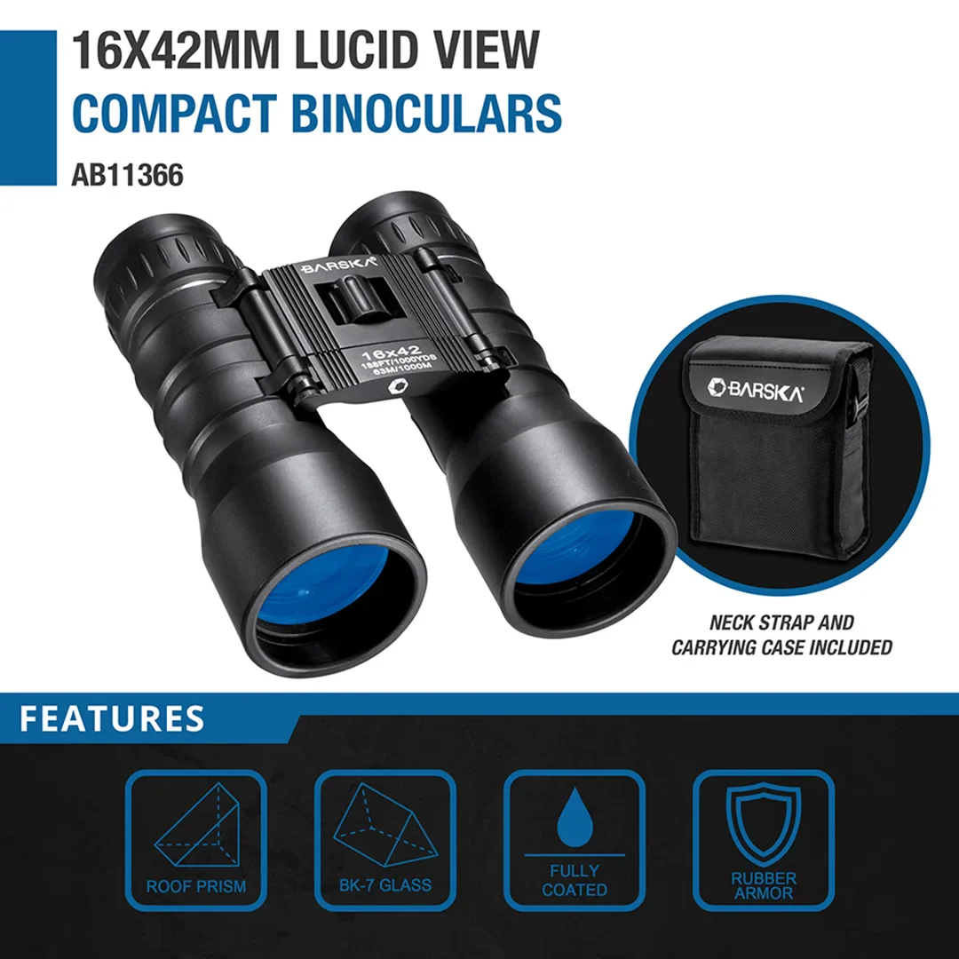 16x42mm Lucid View Compact Binoculars, 1st Gen | AB11366 - Image 4