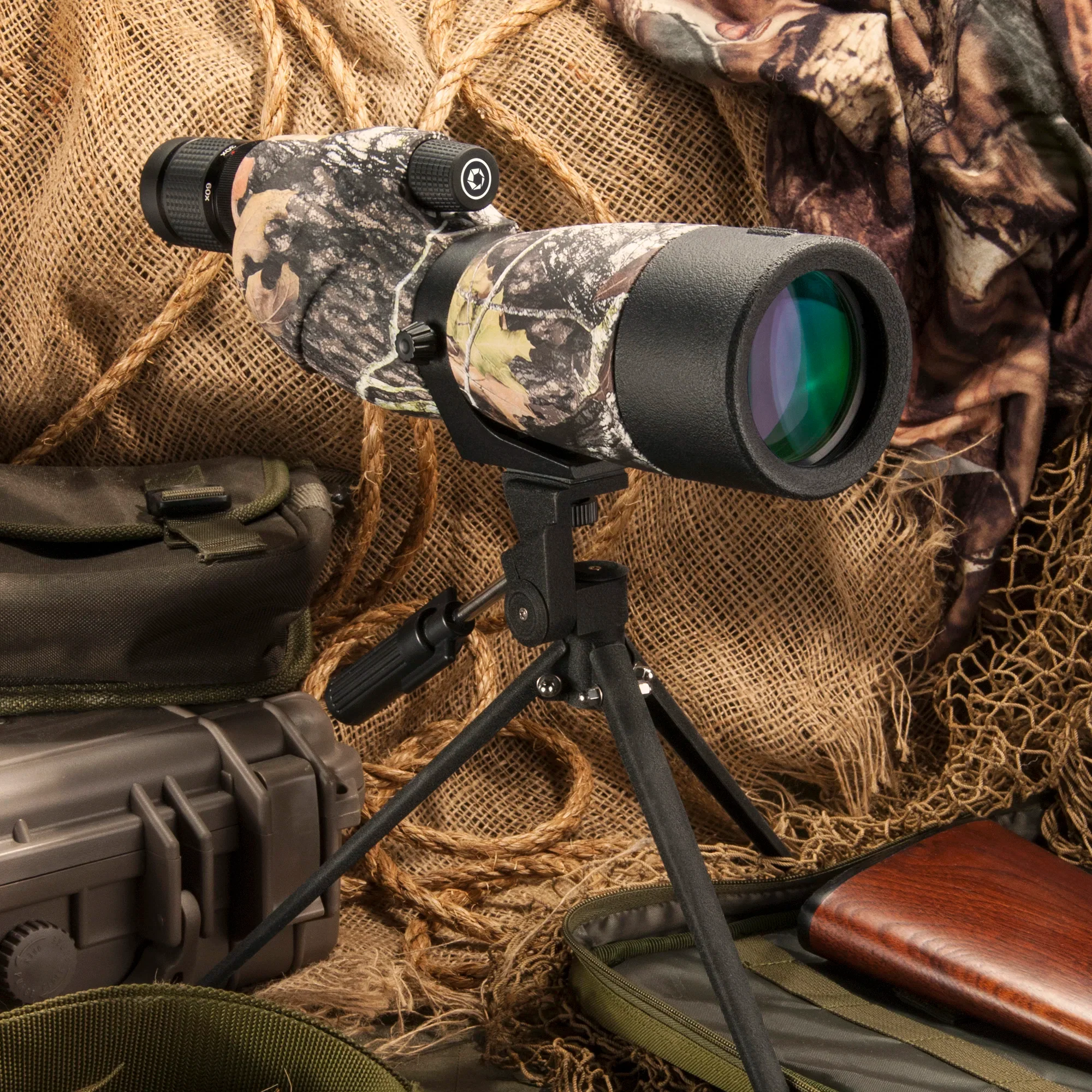 20-60x65mm Level Waterproof Straight Spotting Scope, Mossy Oak® Break-Up® Camo | AD12358 - Image 9