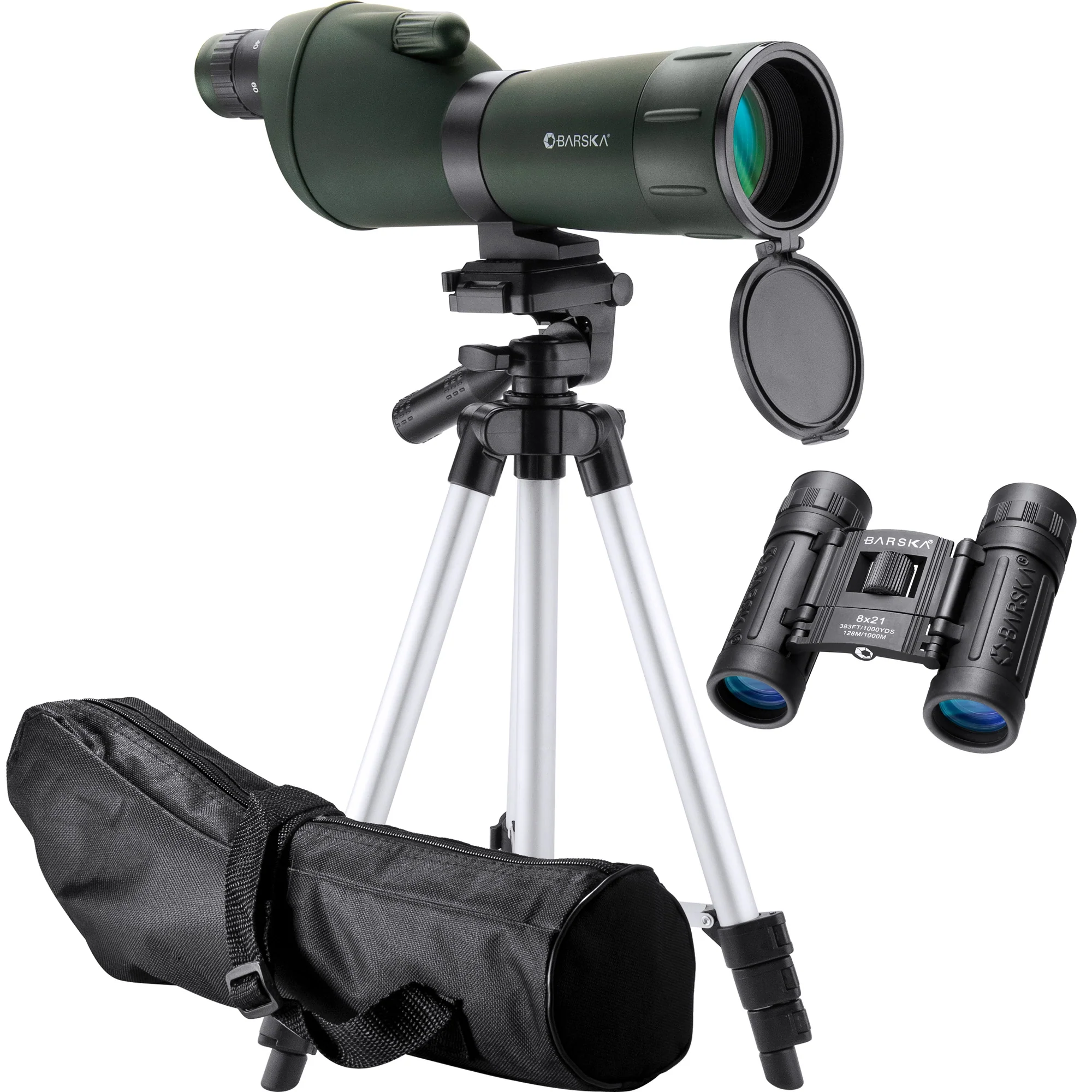 20-60x60mm Colorado Straight Spotting Scope, 8x21 Binocular And Tripod | CO13124
