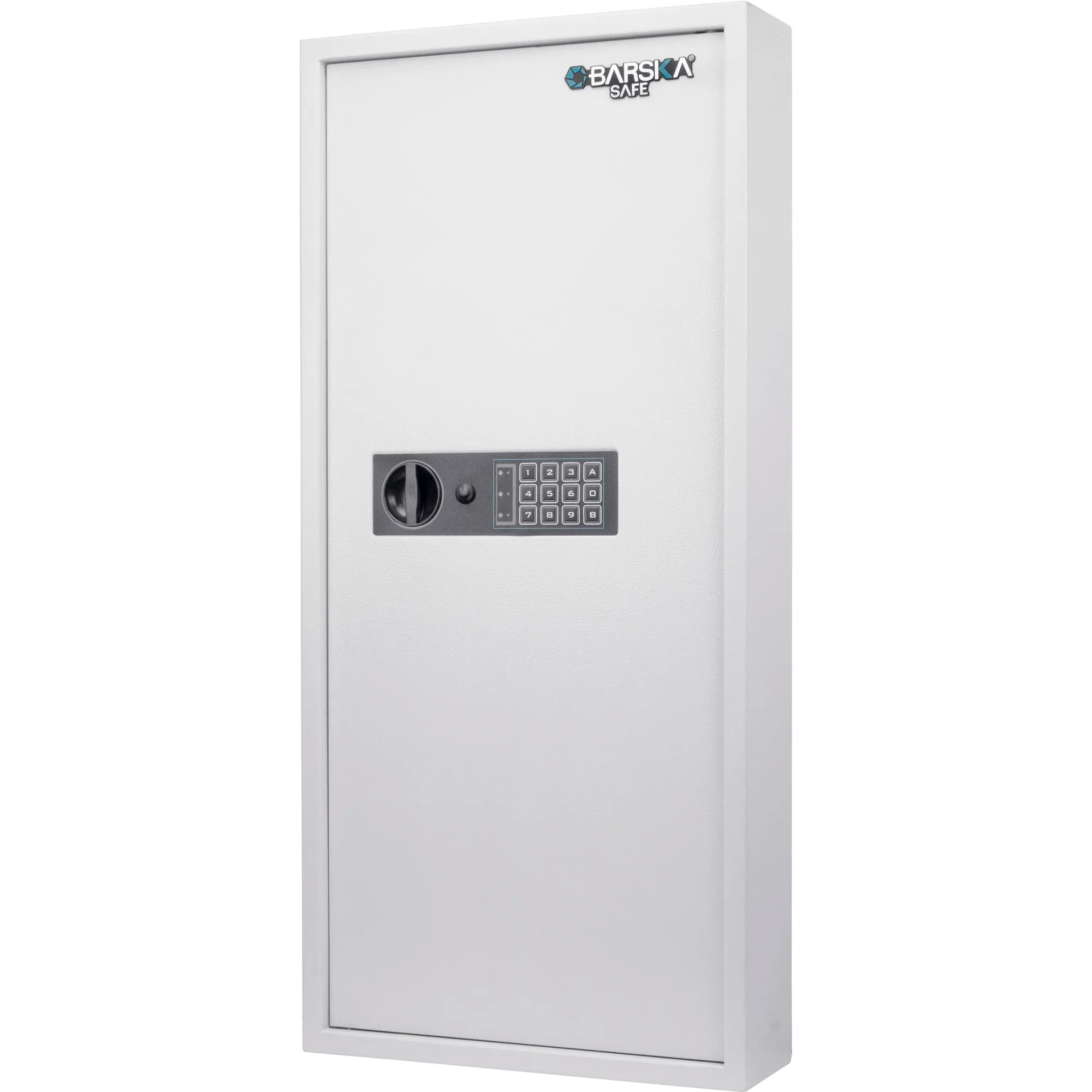 240 Capacity Adjustable Key Cabinet Digital Keypad Wall Safe, White | AX13368 - Image 2