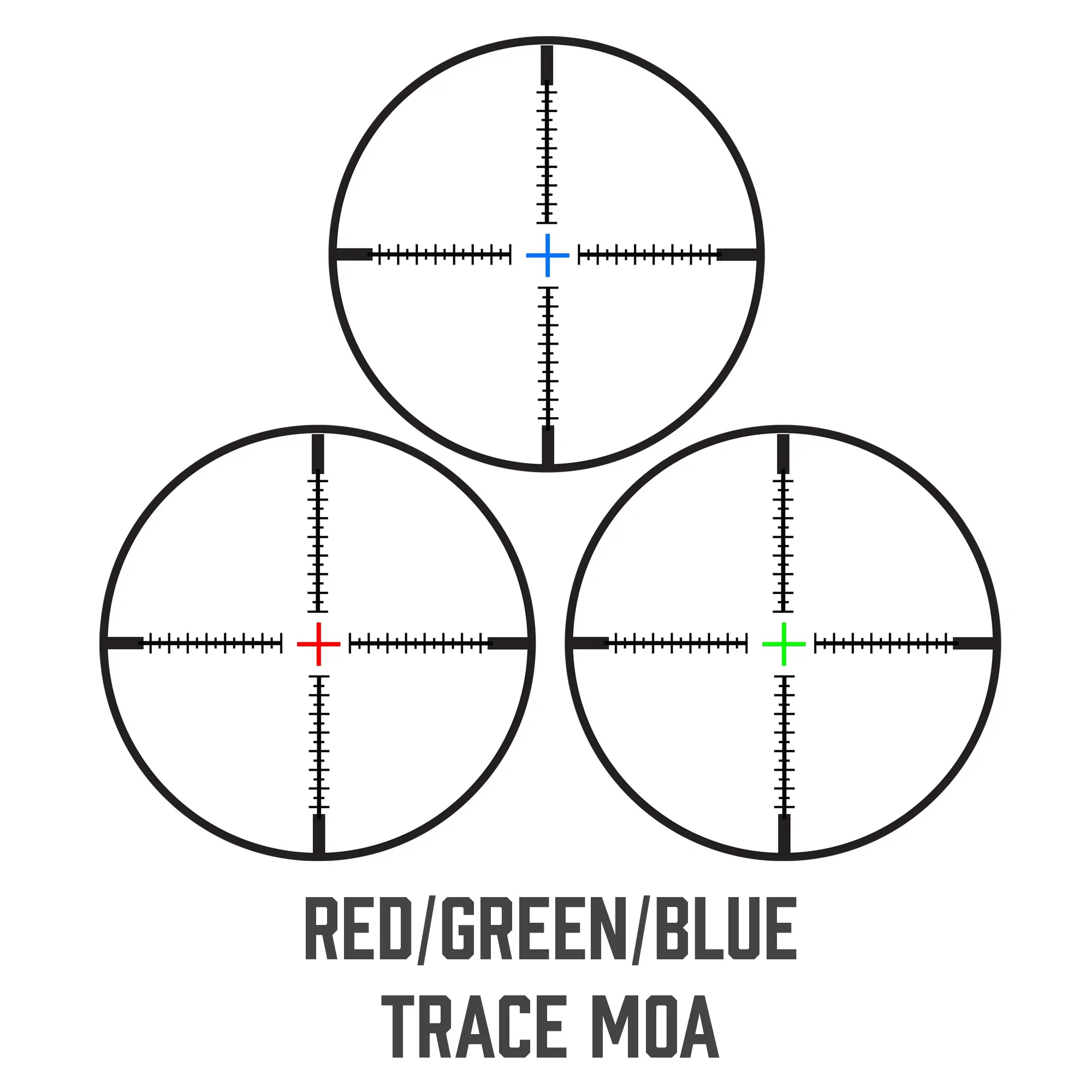 3-9x42mm Contour IR Red/Green/Blue Trace MOA Rifle Scope with Rings | AC13268 - Image 2