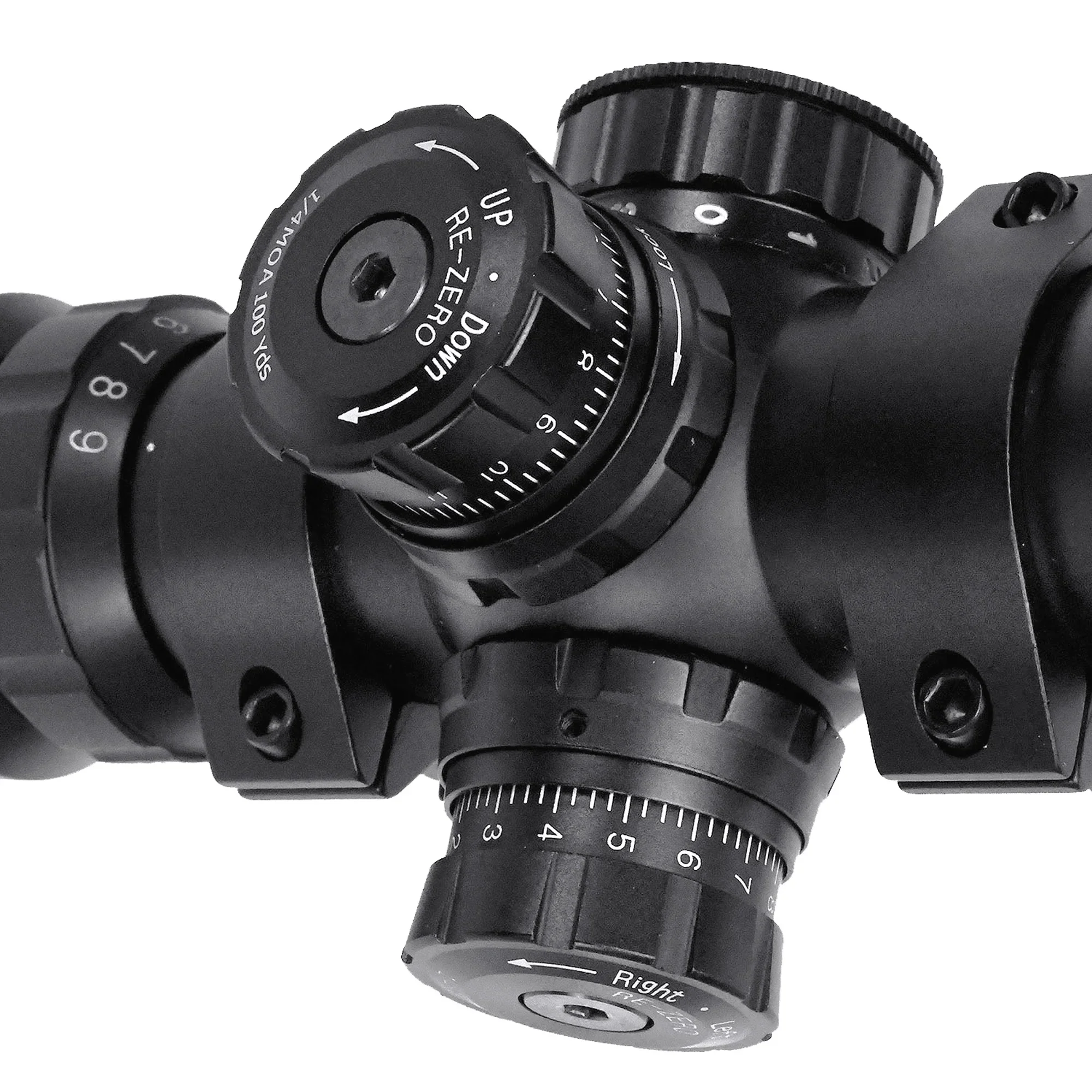 3-9x42mm Contour IR Red/Green/Blue Trace MOA Rifle Scope with Rings | AC13268 - Image 6
