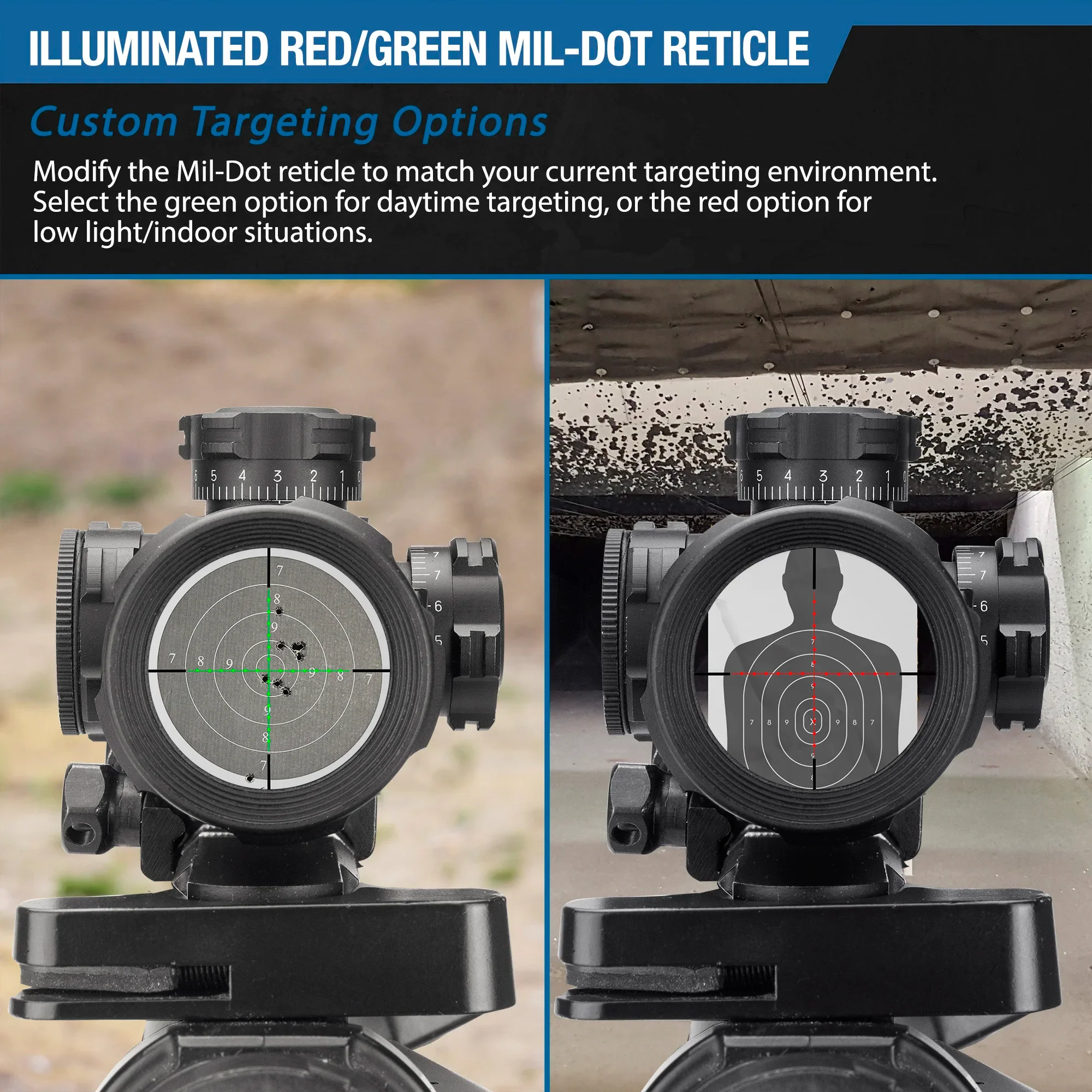 3-9x42mm Contour IR Mil-Dot Rifle Scope with Rings | AC11422 - Image 9