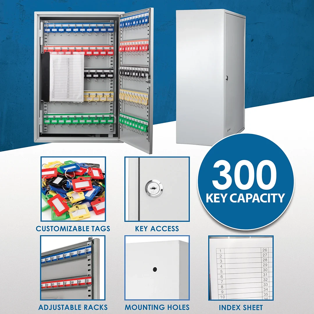 300 Capacity Adjustable Key Cabinet with Key Lock | CB13238 - Image 11