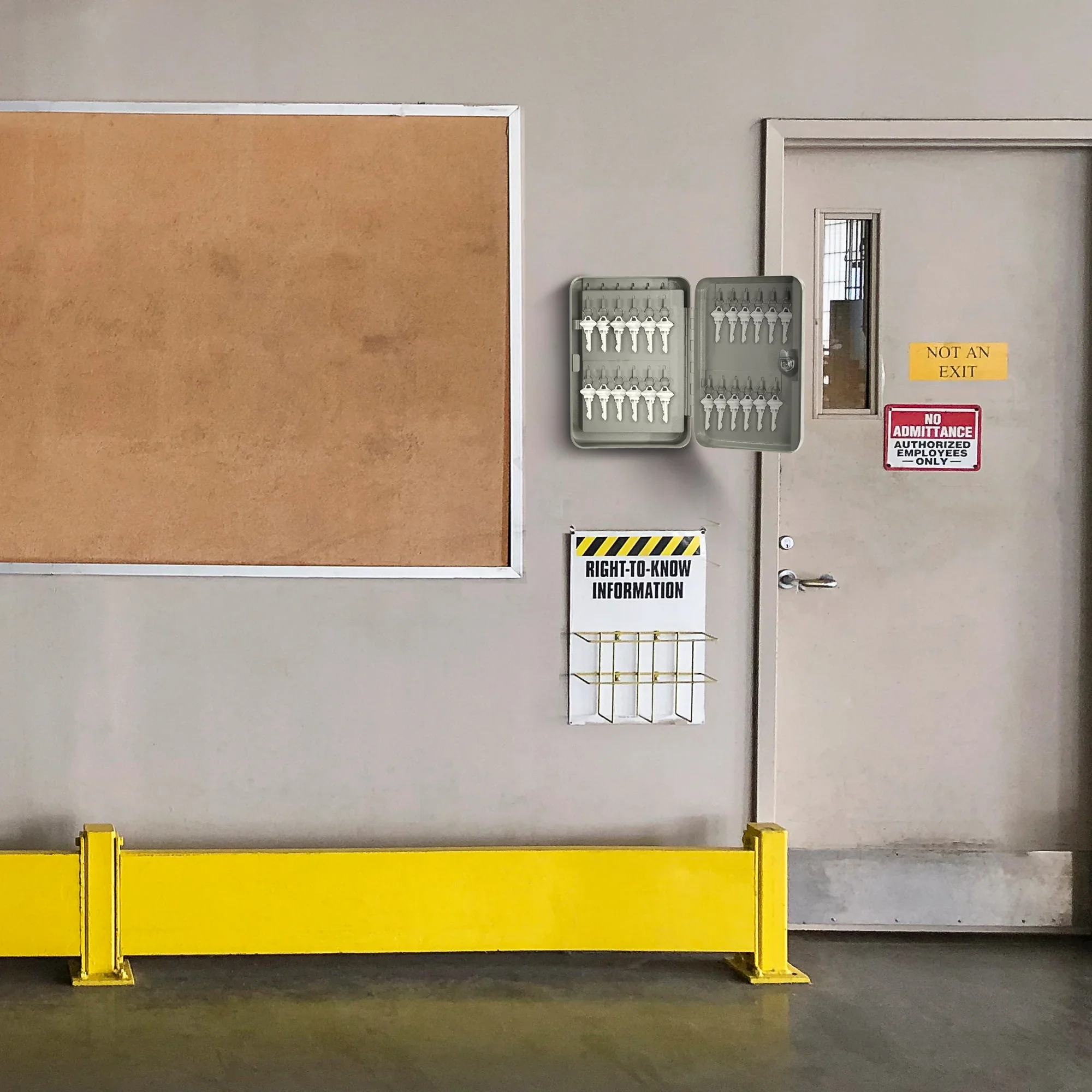 48 Capacity Fixed Position Key Cabinet with Key Lock, Grey | AX11692 - Image 11
