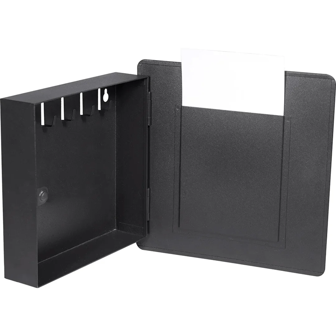 4"x6" 5 Capacity Picture Wall Mount Photo Frame Key Cabinet with Magnetic Lock, Black | CB12374 - Image 4