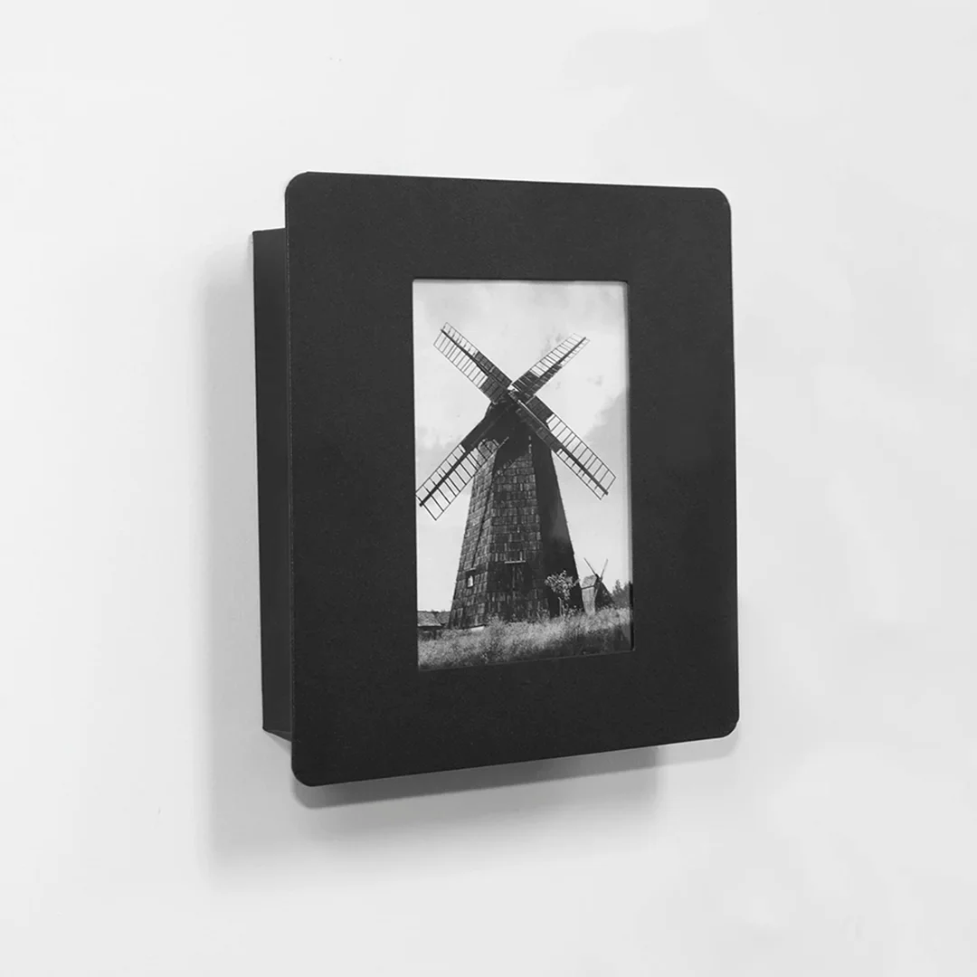 4"x6" 5 Capacity Picture Wall Mount Photo Frame Key Cabinet with Magnetic Lock, Black | CB12374 - Image 5