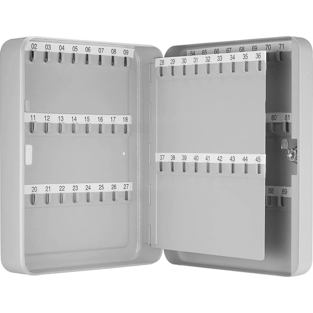 90 Capacity Fixed Position Key Cabinet with Key Lock, Grey | CB13234 - Image 5