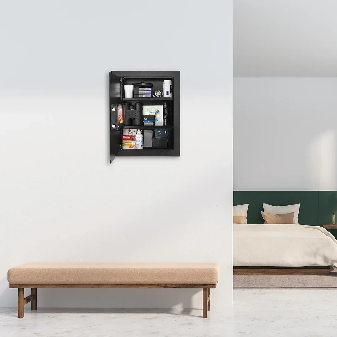 0.52 Cu. ft Black Biometric Wall Safe, Right Opening AX12038 | Left Opening AX13034 - Image 22