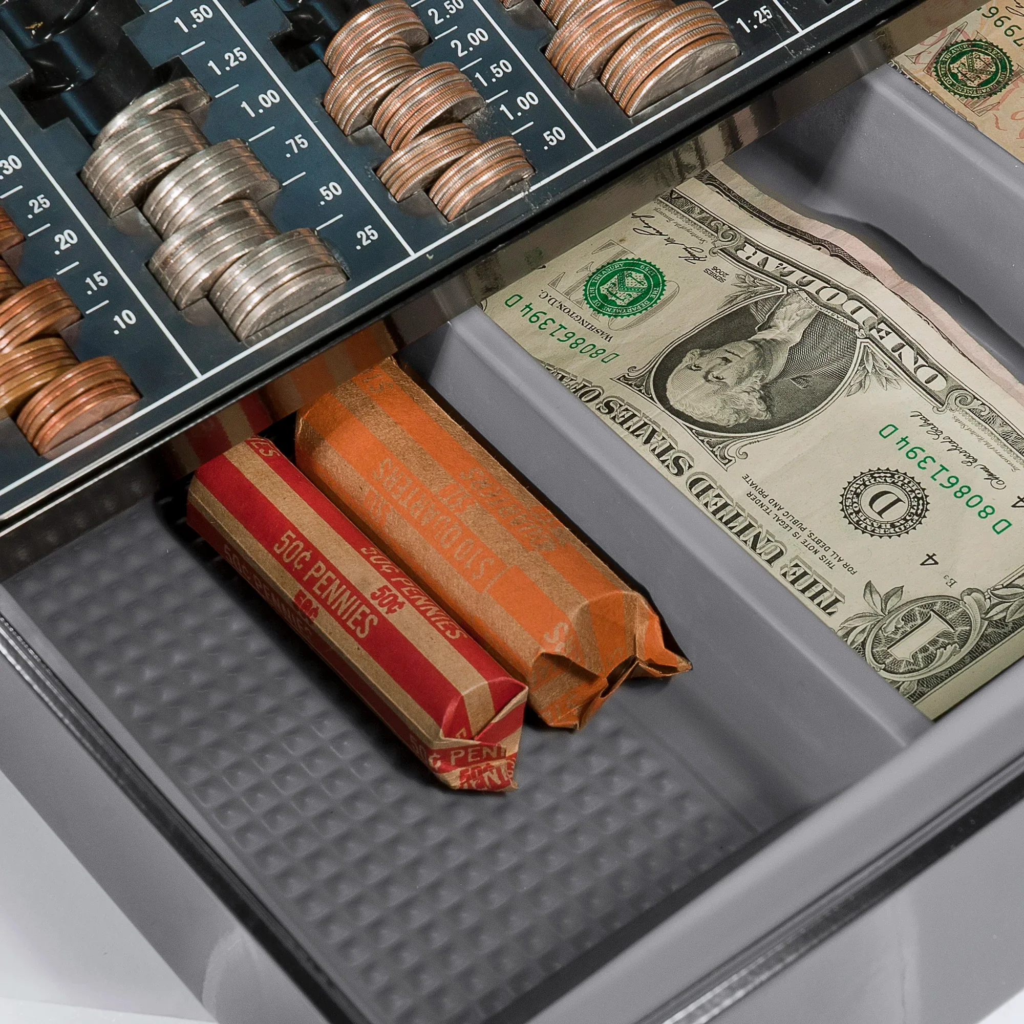 Cash Box with Three Compartments and Coin Tray with Key Lock | CB11790 - Image 5