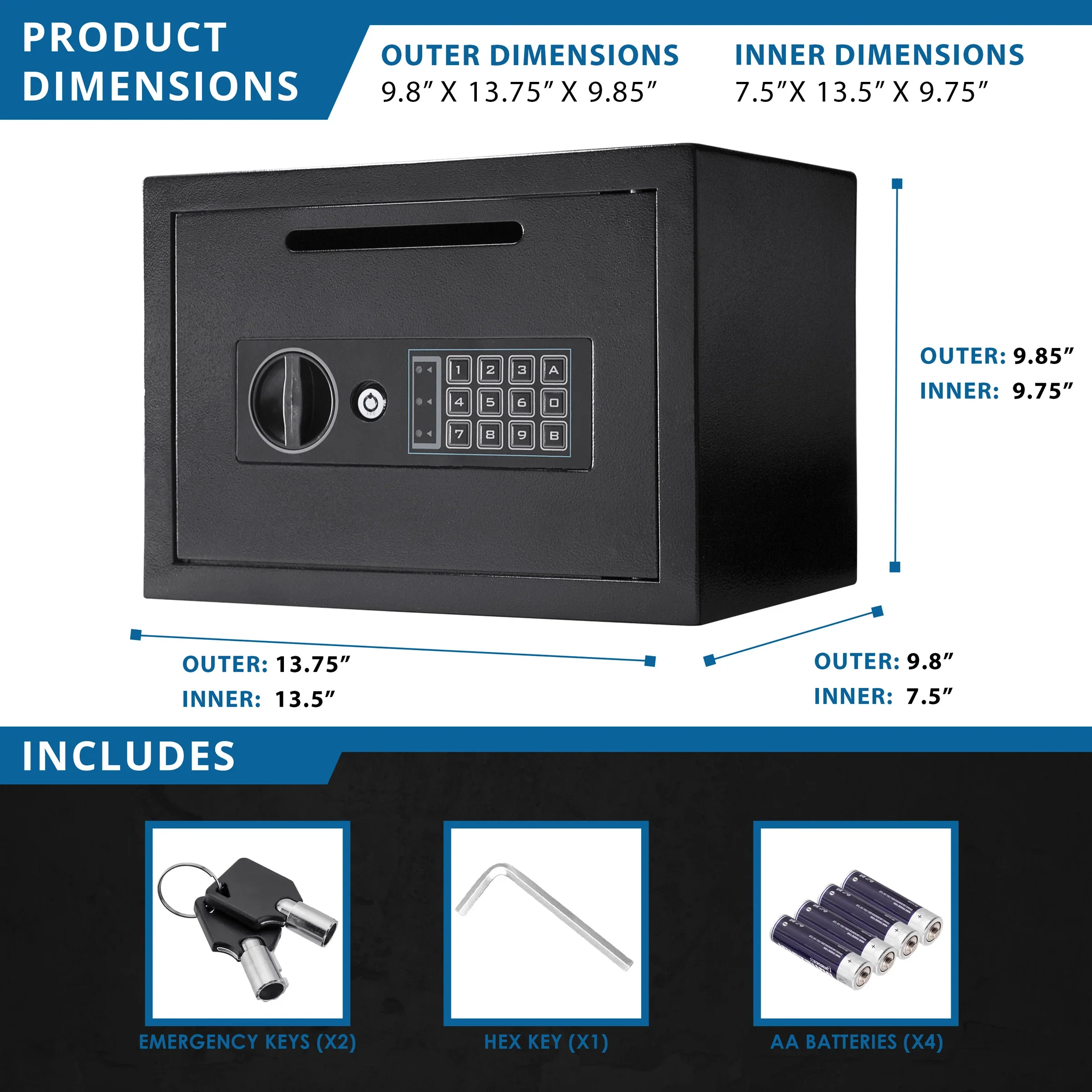 0.56 Cu. ft Keypad Depository Safe | AX11934 - Image 7