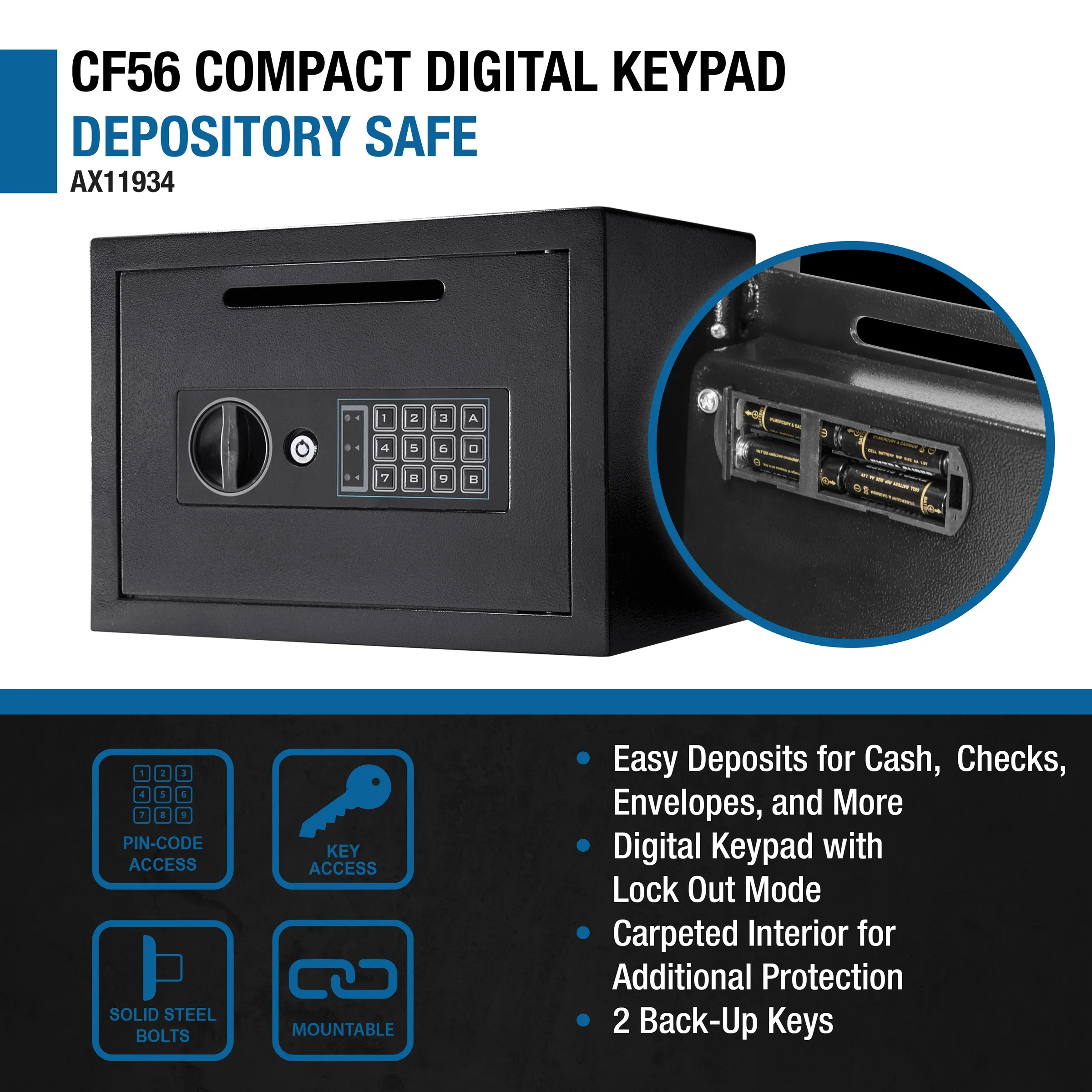 0.56 Cu. ft Keypad Depository Safe | AX11934 - Image 8