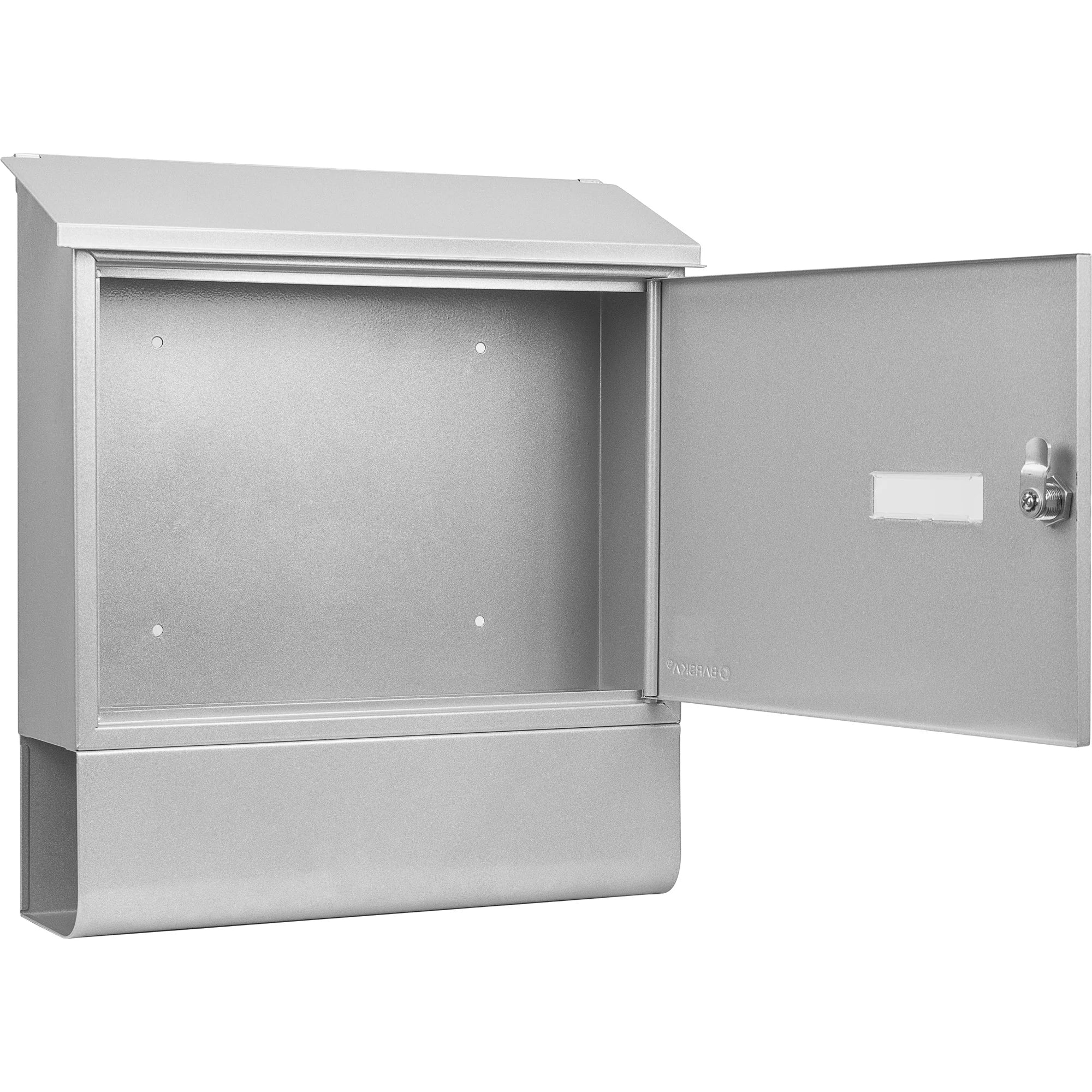 Contemporary Locking Wall Mount Mailbox with Newspaper Bucket | CB13698 - Image 5