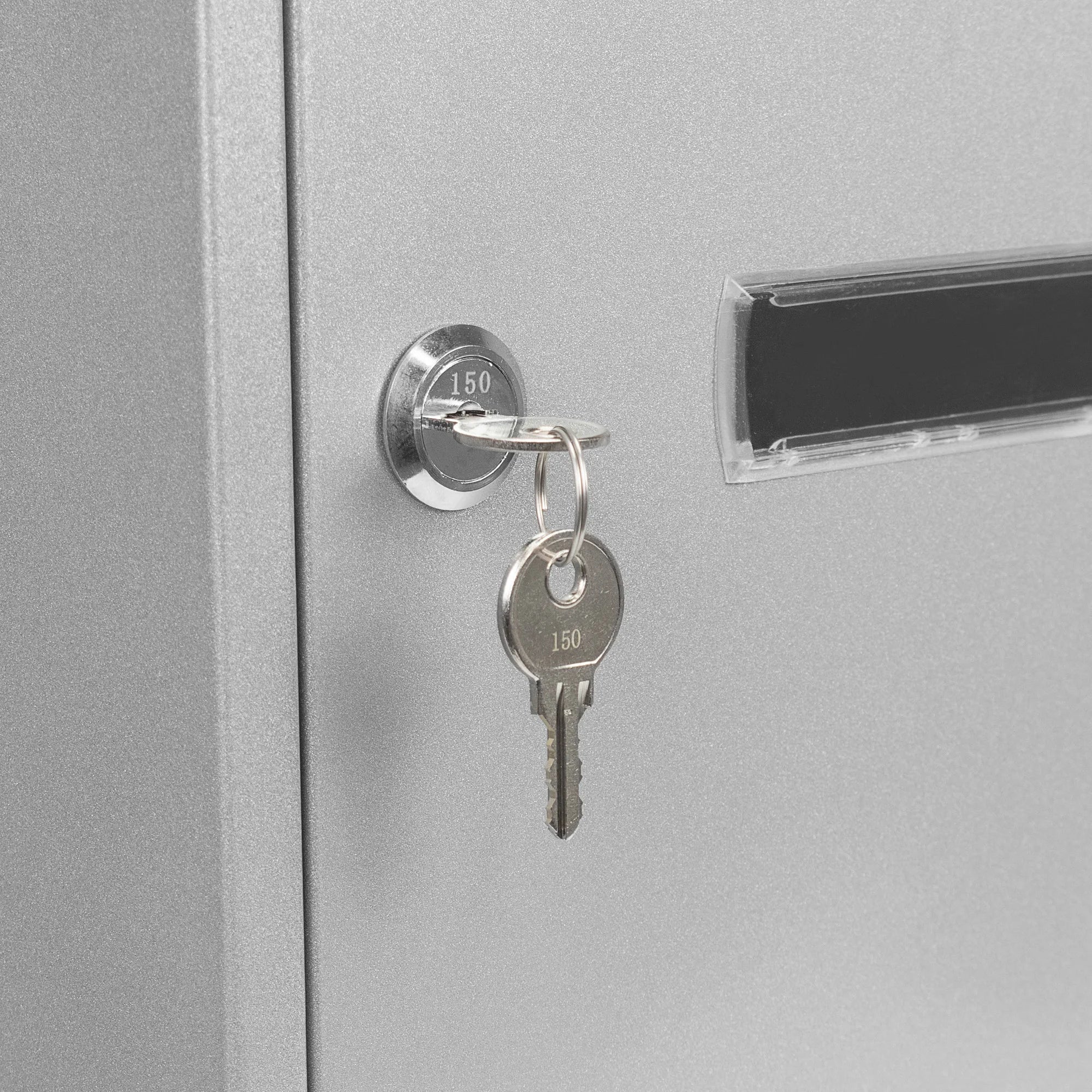 Contemporary Locking Wall Mount Mailbox with Newspaper Bucket | CB13698 - Image 7