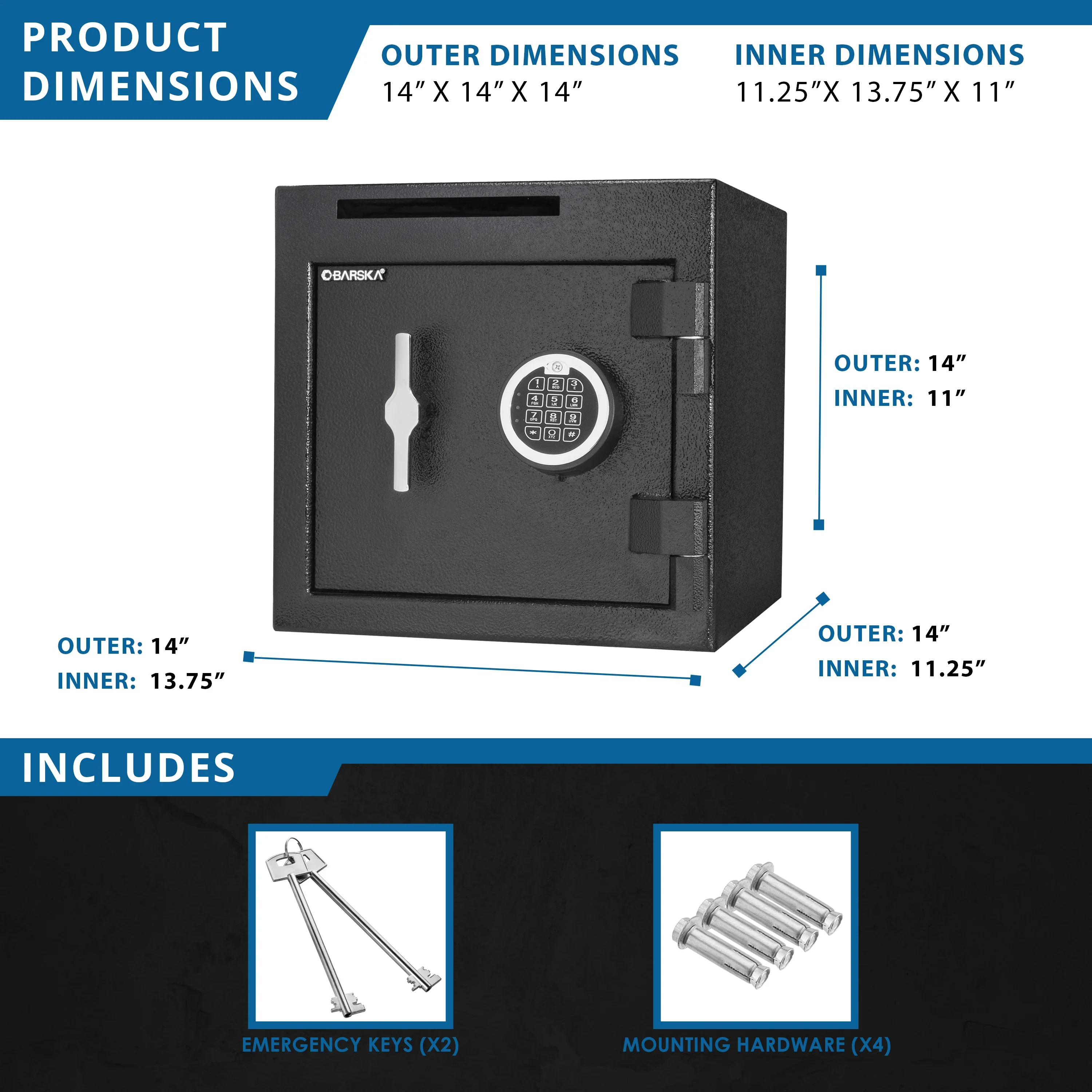 1.12 Cu. ft Keypad Depository Safe | AX13314 - Image 7