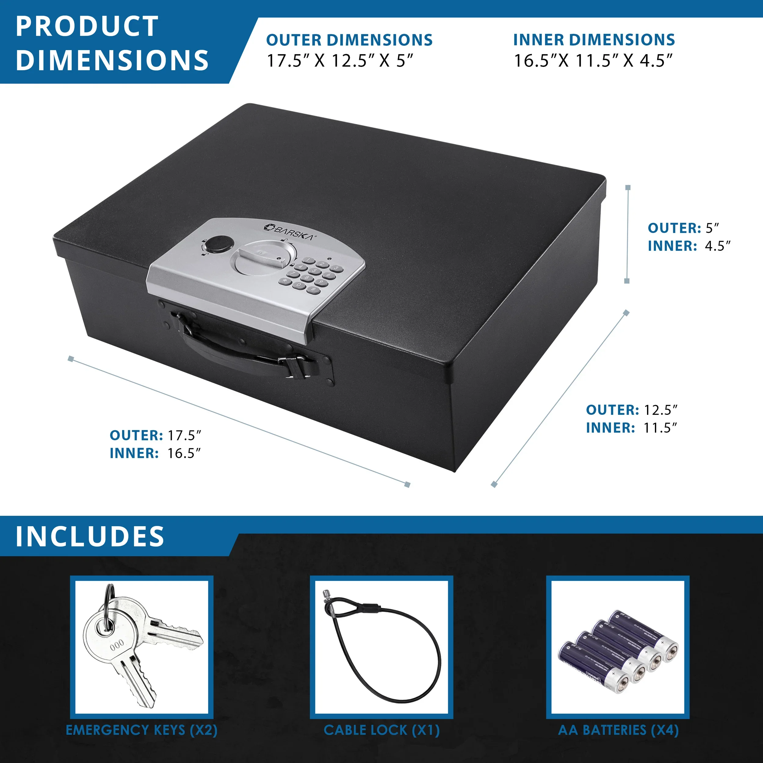 Digital Portable Keypad Safe | AX11910 - Image 8