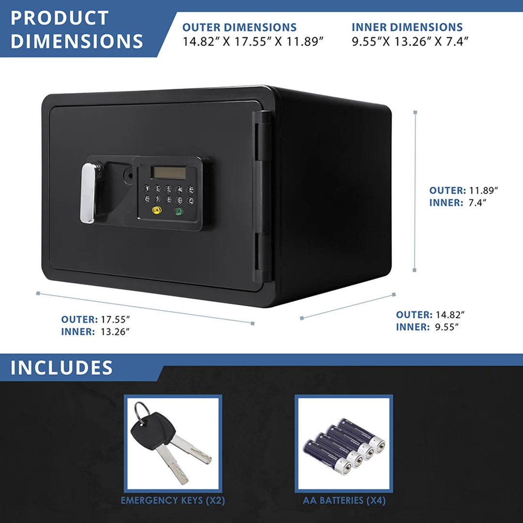 0.54 Cu. ft Fireproof Digital Keypad Safe | AX11902 - Image 5