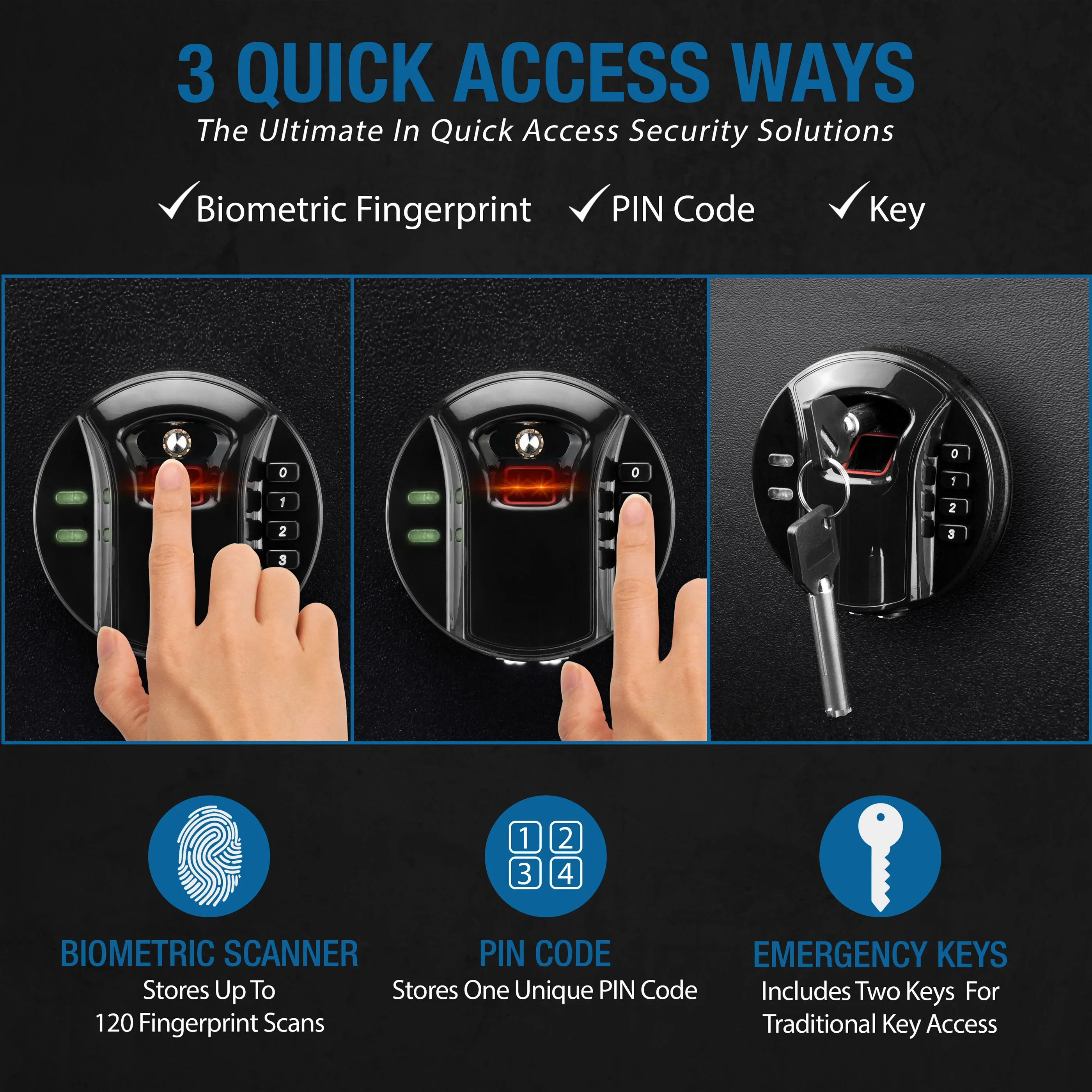 HQ100 Biometric Digital Keypad Safe | AX12476 - Image 6