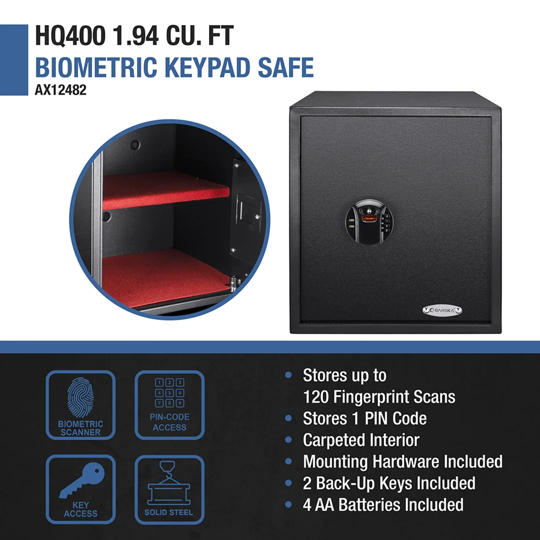HQ400 Biometric Digital Keypad Safe | AX12842 - Image 8