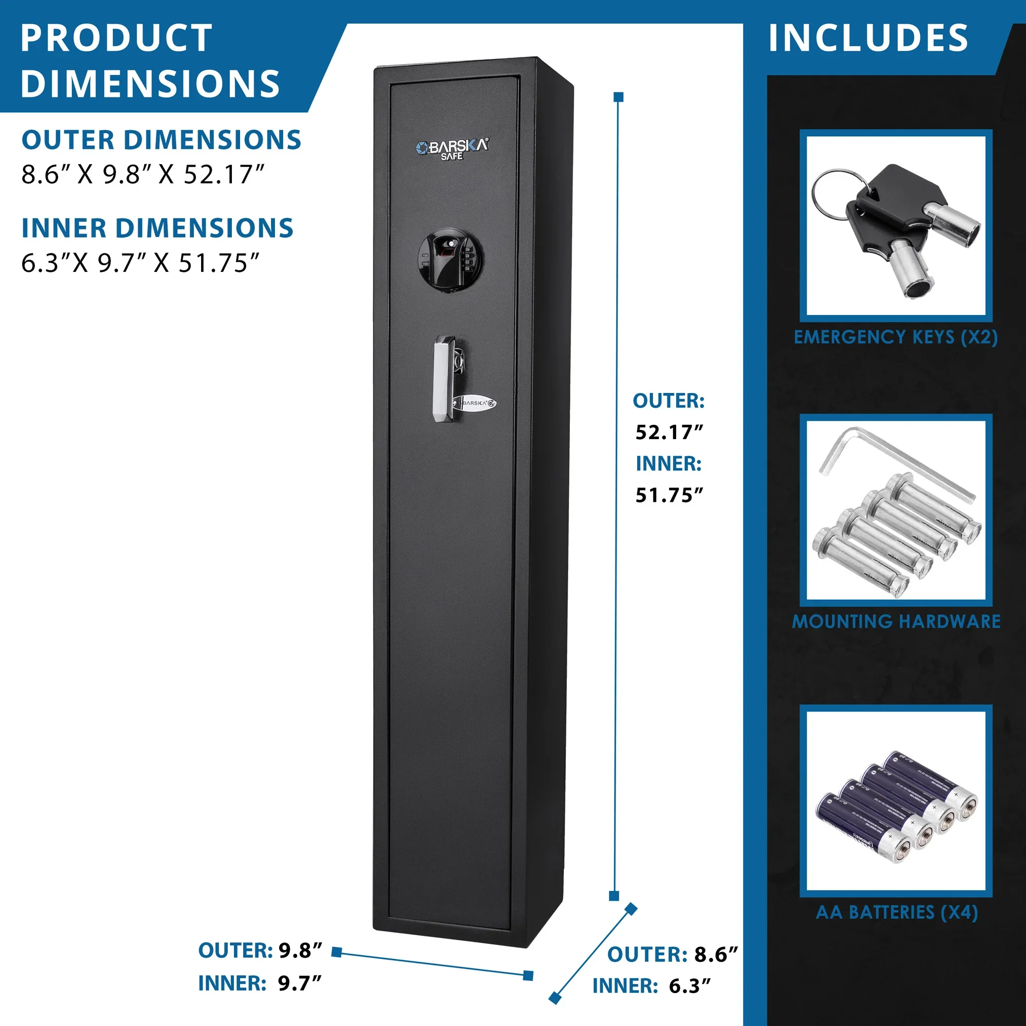 HQ800 Biometric Keypad Safe | AX12760 - Image 5
