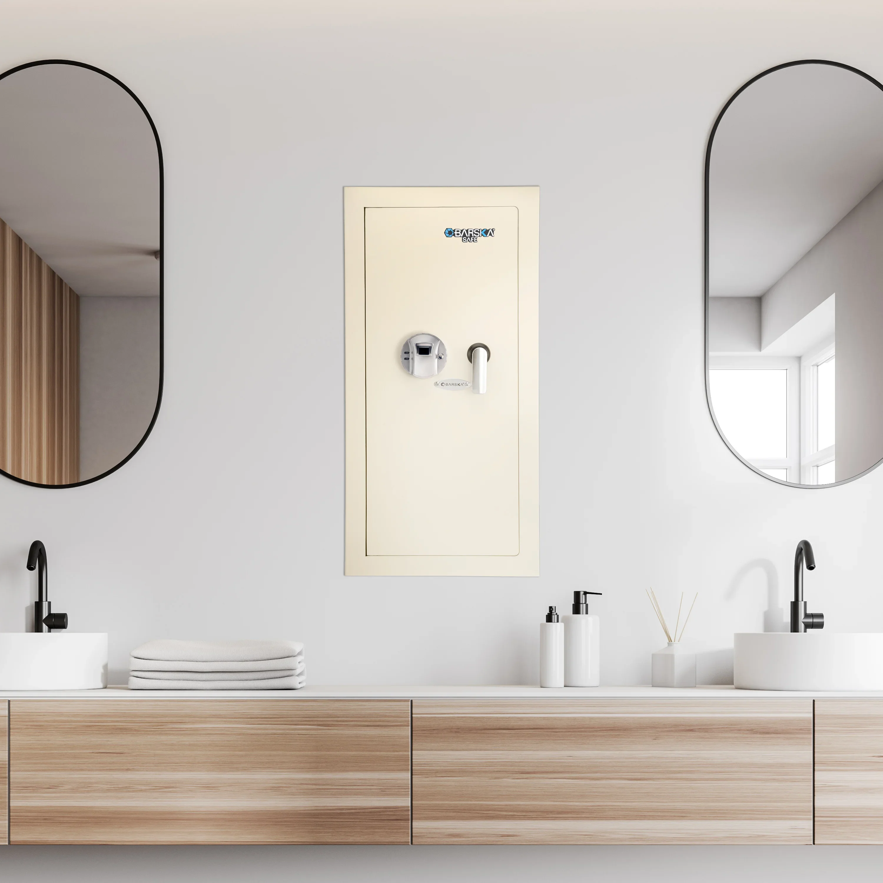 Large Beige Biometric Wall Safe, Right Opening  AX12408 | Left Opening AX12880 - Image 23