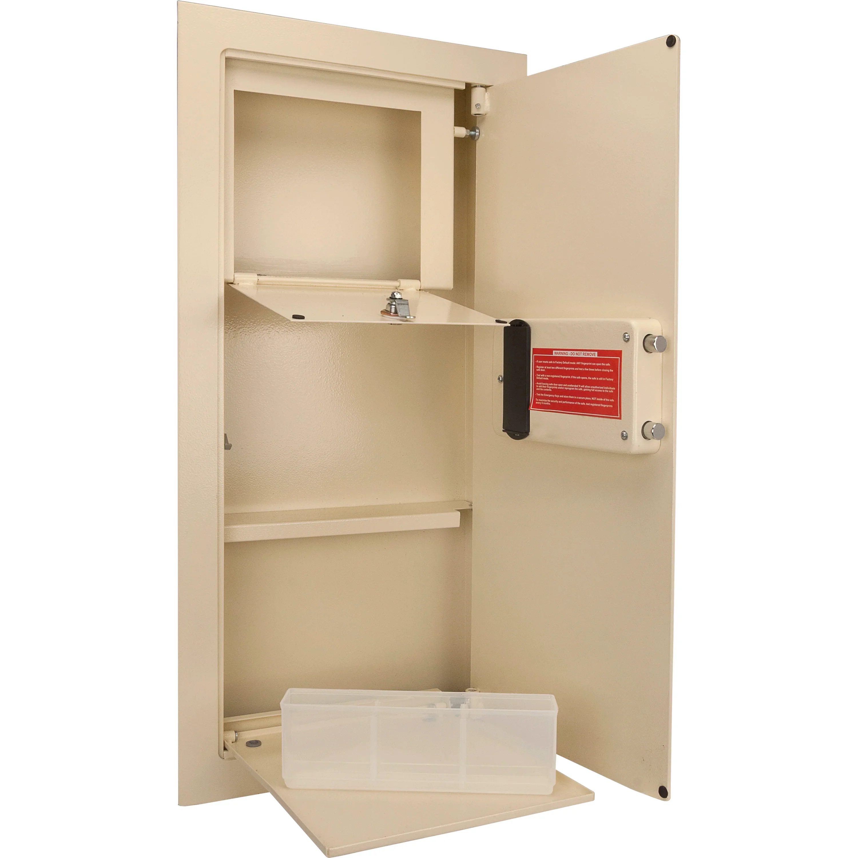 Large Beige Biometric Wall Safe, Right Opening  AX12408 | Left Opening AX12880 - Image 4