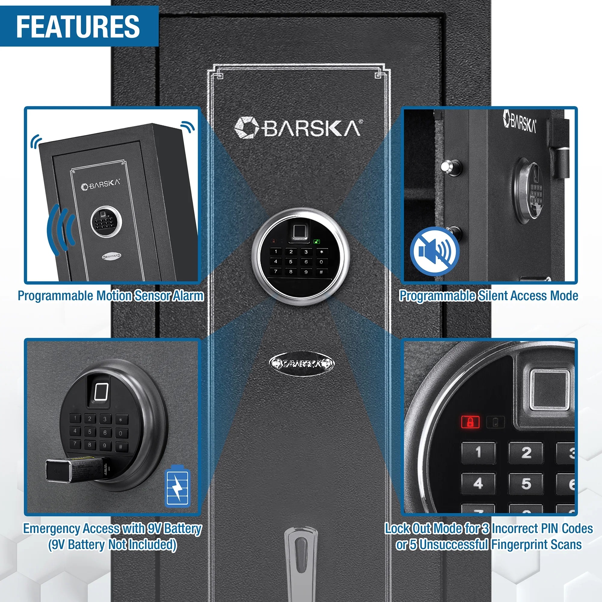 5.51 Cu. ft Biometric Keypad Safe | AX13646 - Image 8