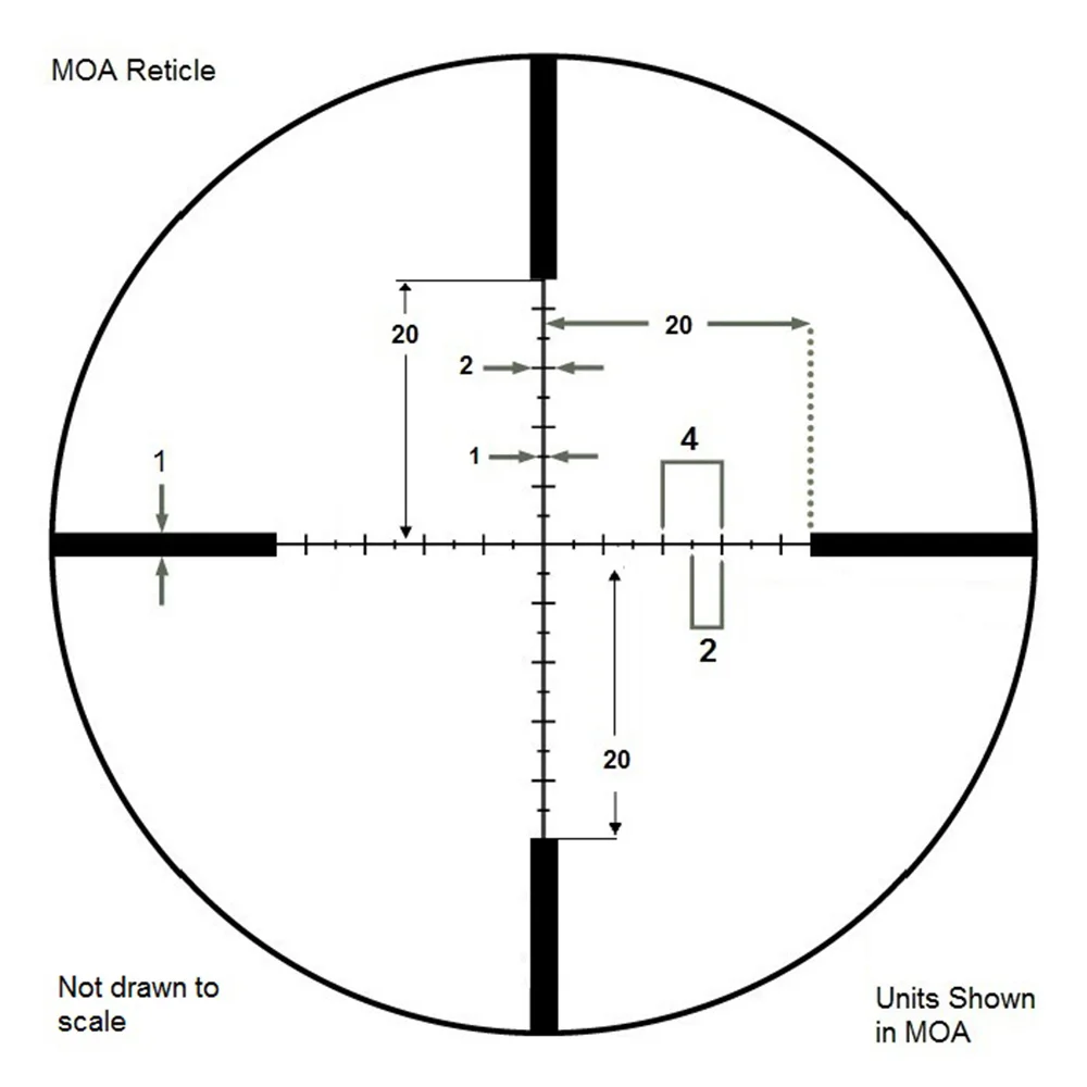1.5-6x44mm LEVEL IR MOA Rifle Scope with Rings & Sun Shade | AC12780 - Image 2