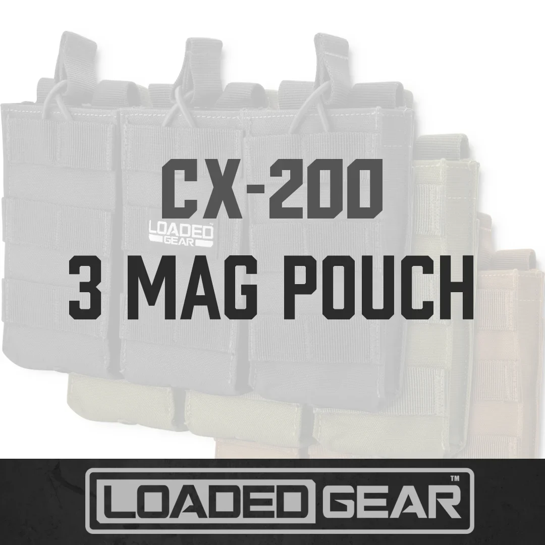 Loaded Gear CX-200 Triple Magazine Pouches | Black, OD Green, Dark Earth | BI12246, BI12276, BI12298 - Image 2