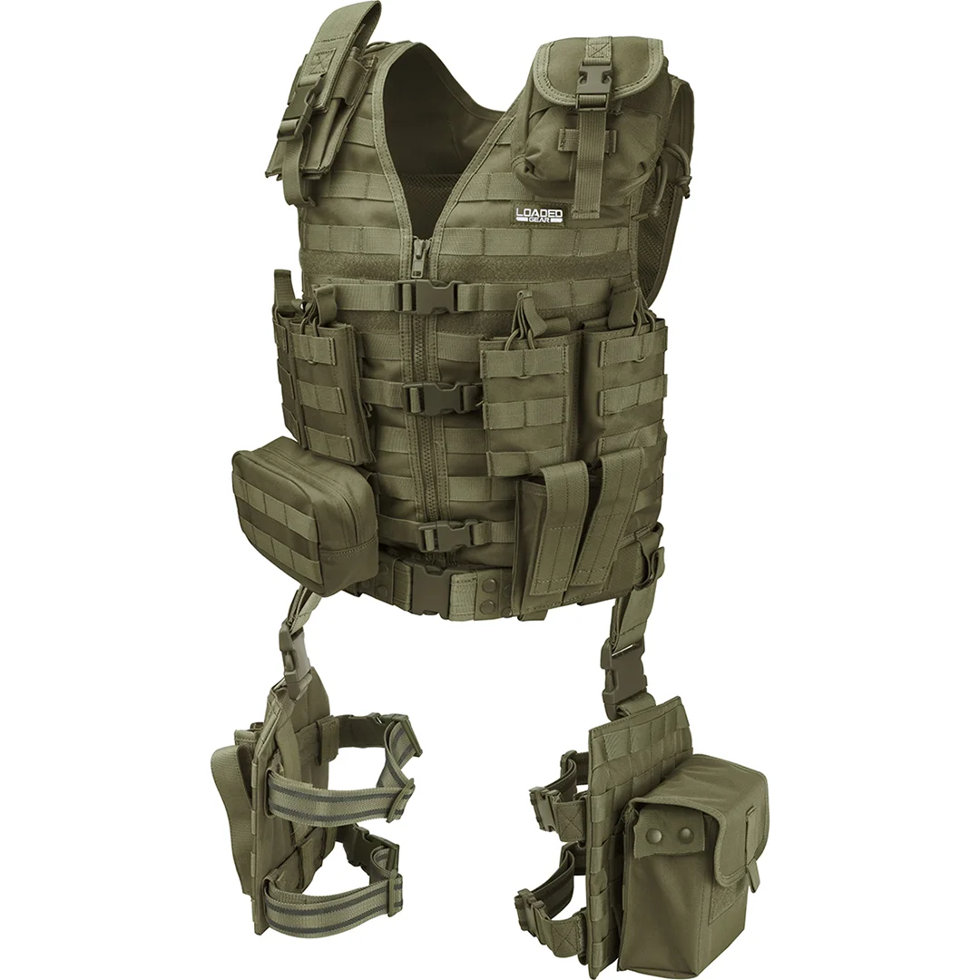 Loaded Gear VX-100 Tactical Vest and Leg Platforms | Black, OD Green, Dark Earth | BI12016, BI12330, BI12344 - Image 12