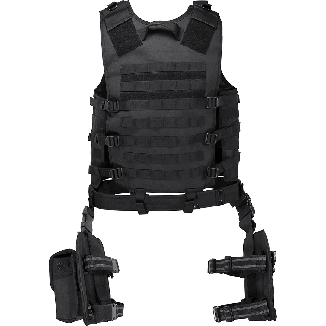 Loaded Gear VX-100 Tactical Vest and Leg Platforms | Black, OD Green, Dark Earth | BI12016, BI12330, BI12344 - Image 5