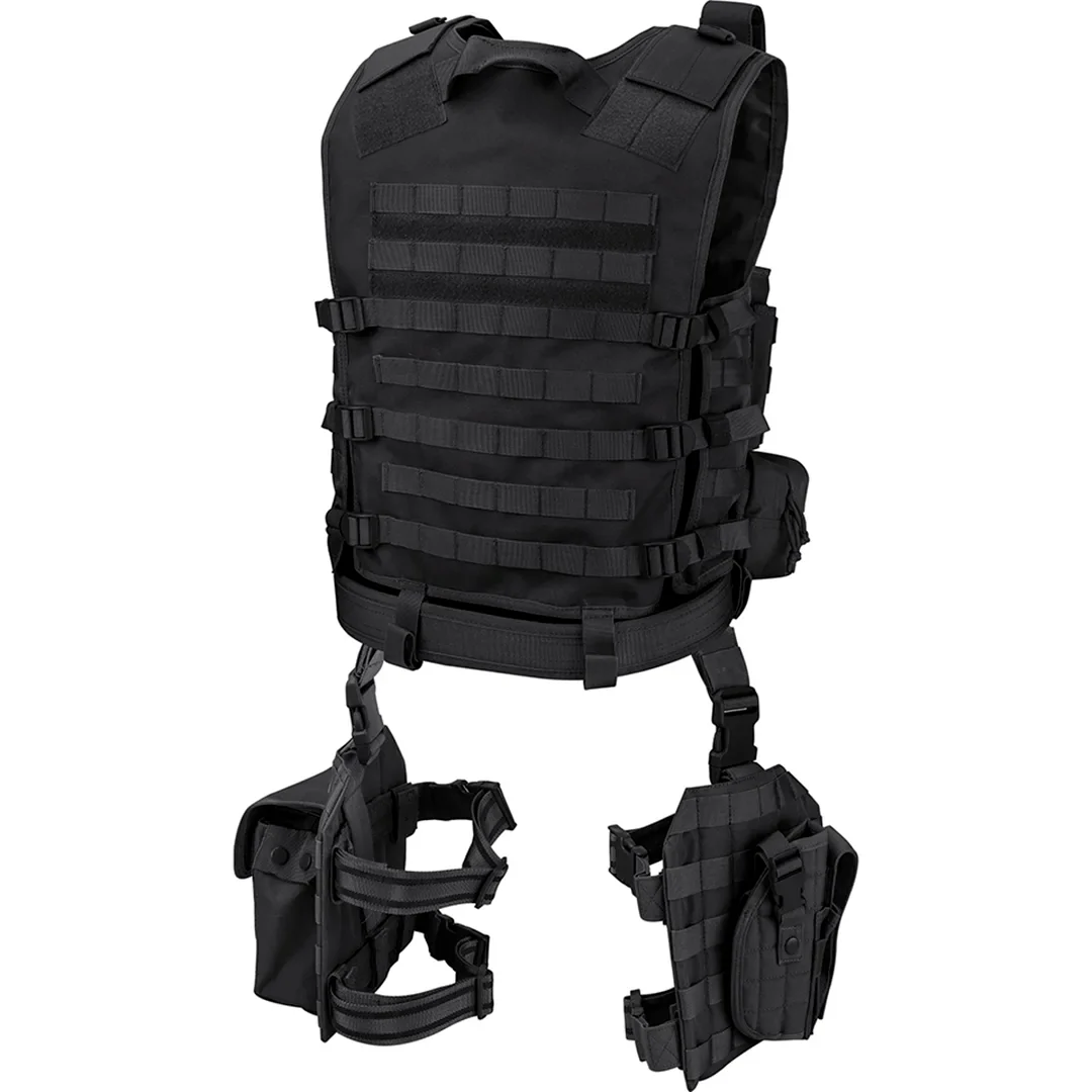 Loaded Gear VX-100 Tactical Vest and Leg Platforms | Black, OD Green, Dark Earth | BI12016, BI12330, BI12344 - Image 6