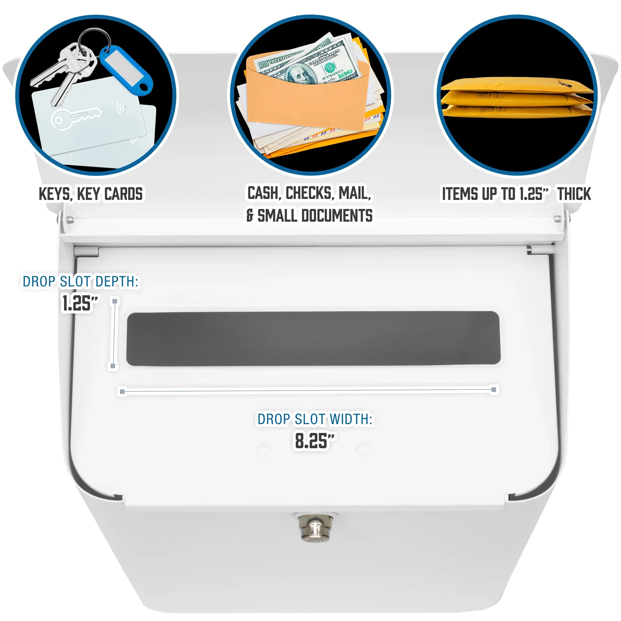 Wall-Mount Top Opening Mail Drop Box | CB14074 - Image 6