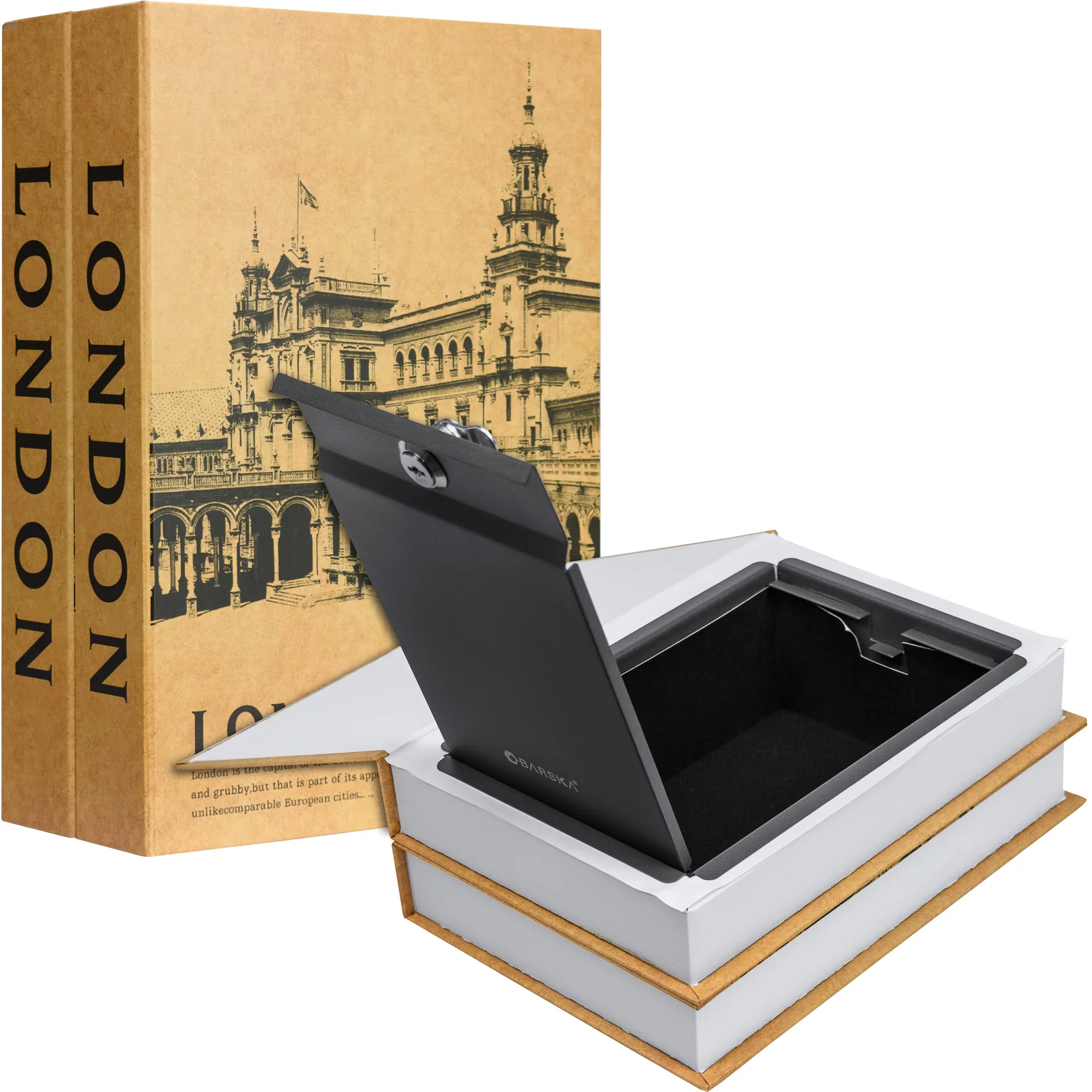 Paris & London Series Dual Book Lock Boxes with Key Lock | CB12470, CB13056, CB13058 - Image 17