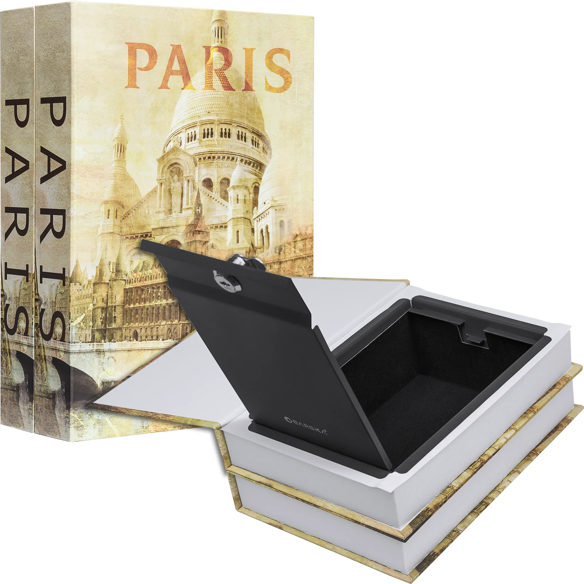 Paris & London Series Dual Book Lock Boxes with Key Lock | CB12470, CB13056, CB13058 - Image 19