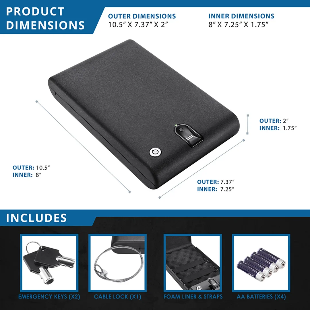 Portable Biometric Compact Lock Box | AX11970 - Image 10
