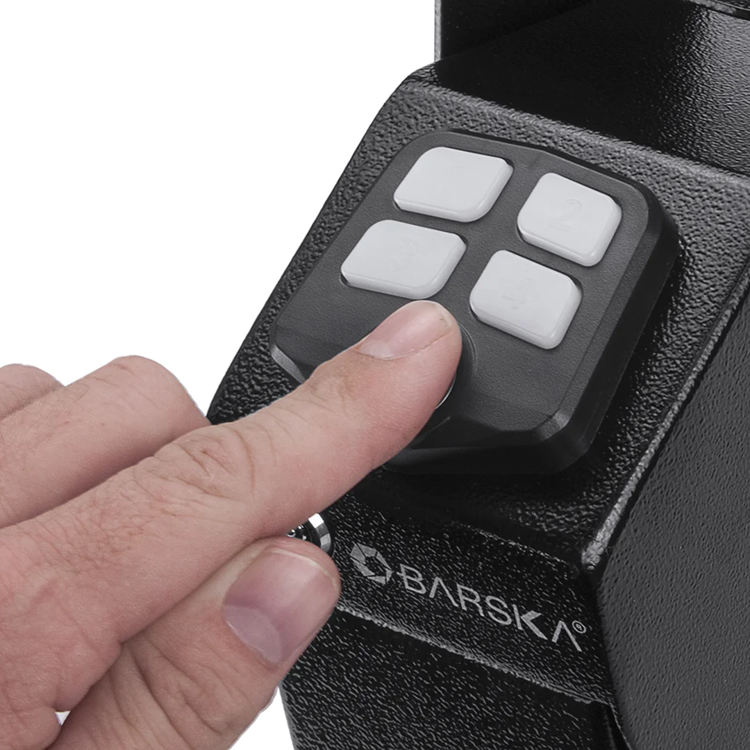 Quick Access Biometric Keypad Handgun Desk Safe | AX13092 - Image 3