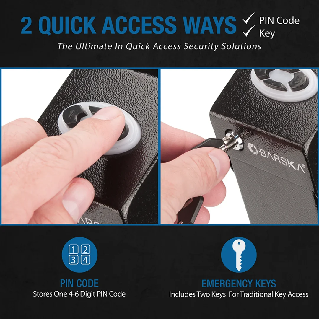 Quick Access Keypad Handgun Desk Safe | AX13094 - Image 6