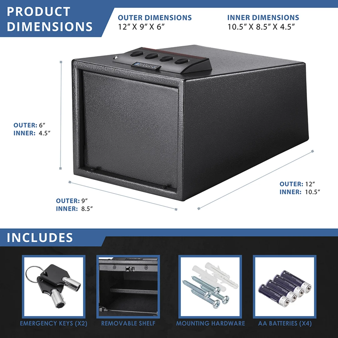 0.23 Cu. ft Quick Access Keypad Safe | AX12432 - Image 8