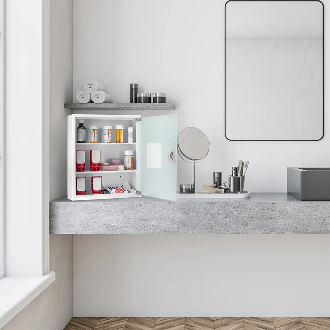 Standard Medical Cabinet with Frosted Glass Door | CB12822 - Image 10