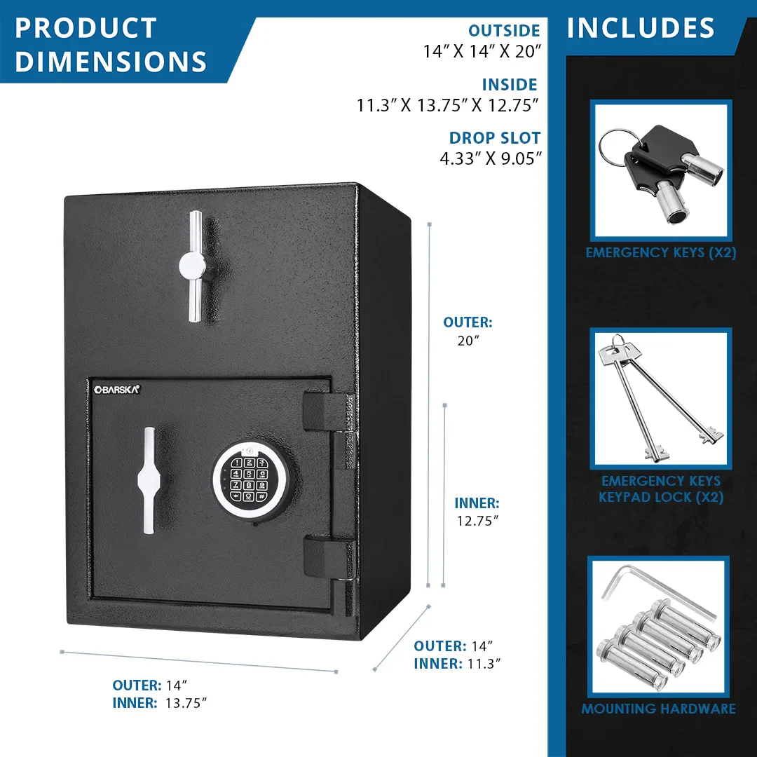 1.15 Cu. ft Rotary Hopper Keypad Depository Safe | AX13308 - Image 8