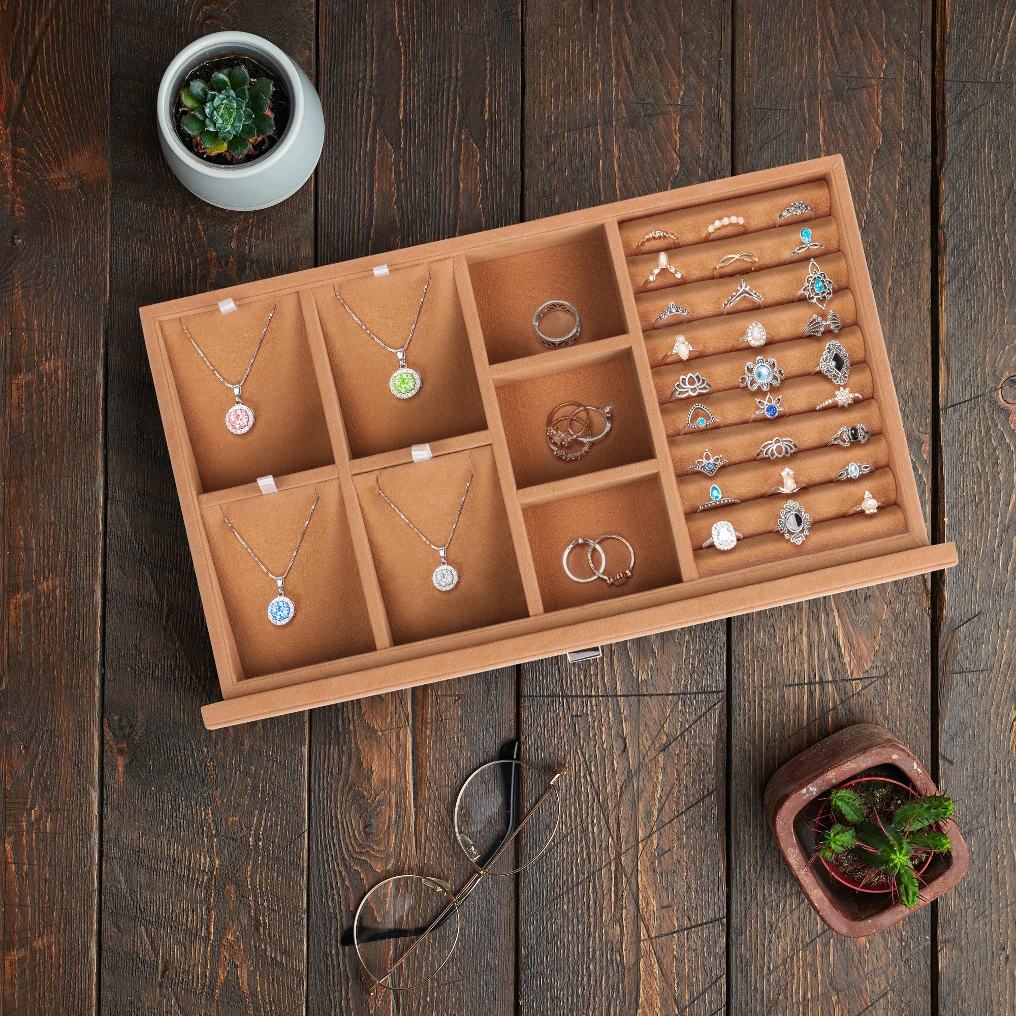 Suede-Lined Jewelry Storage Drawer Set | AF13318 - Image 13